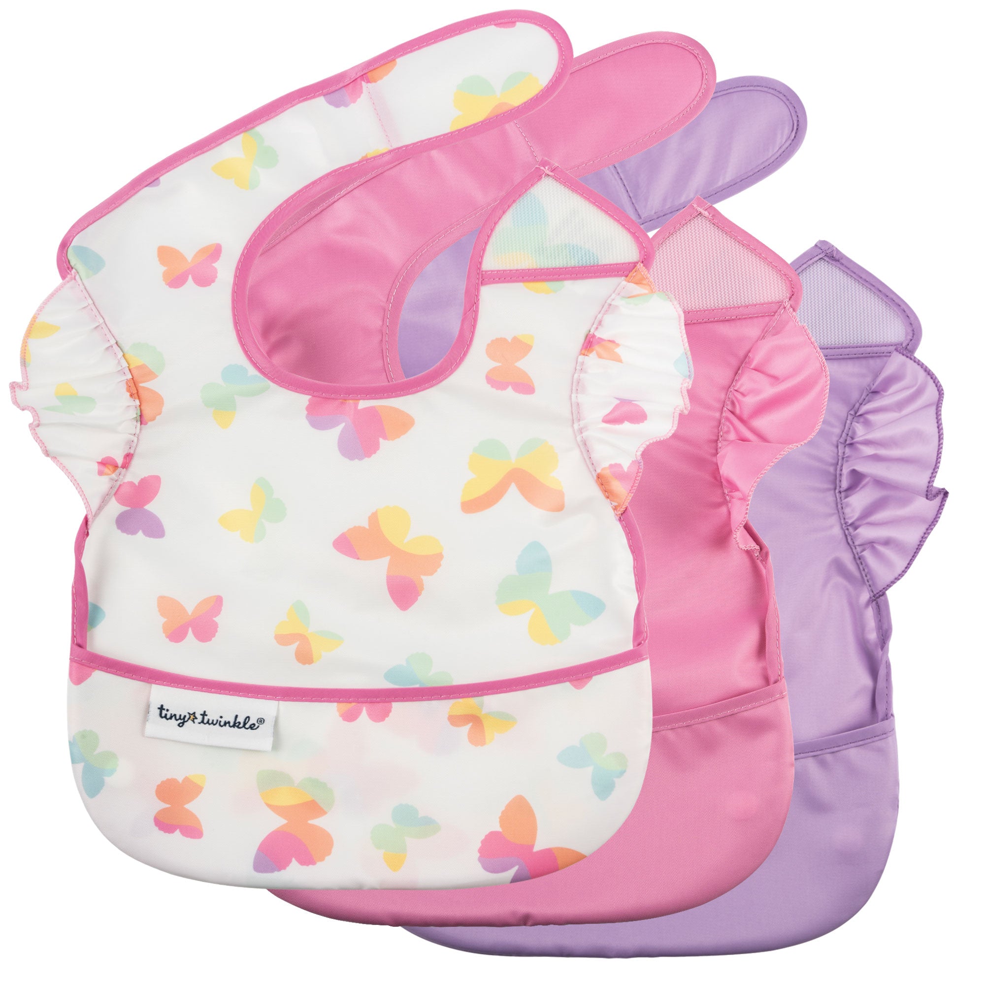Mess-Proof Easy Waterproof Food Bibs Multi-Pack Sets | Baby & Toddler- PFAS, PVC, BPA, Phthalate Free