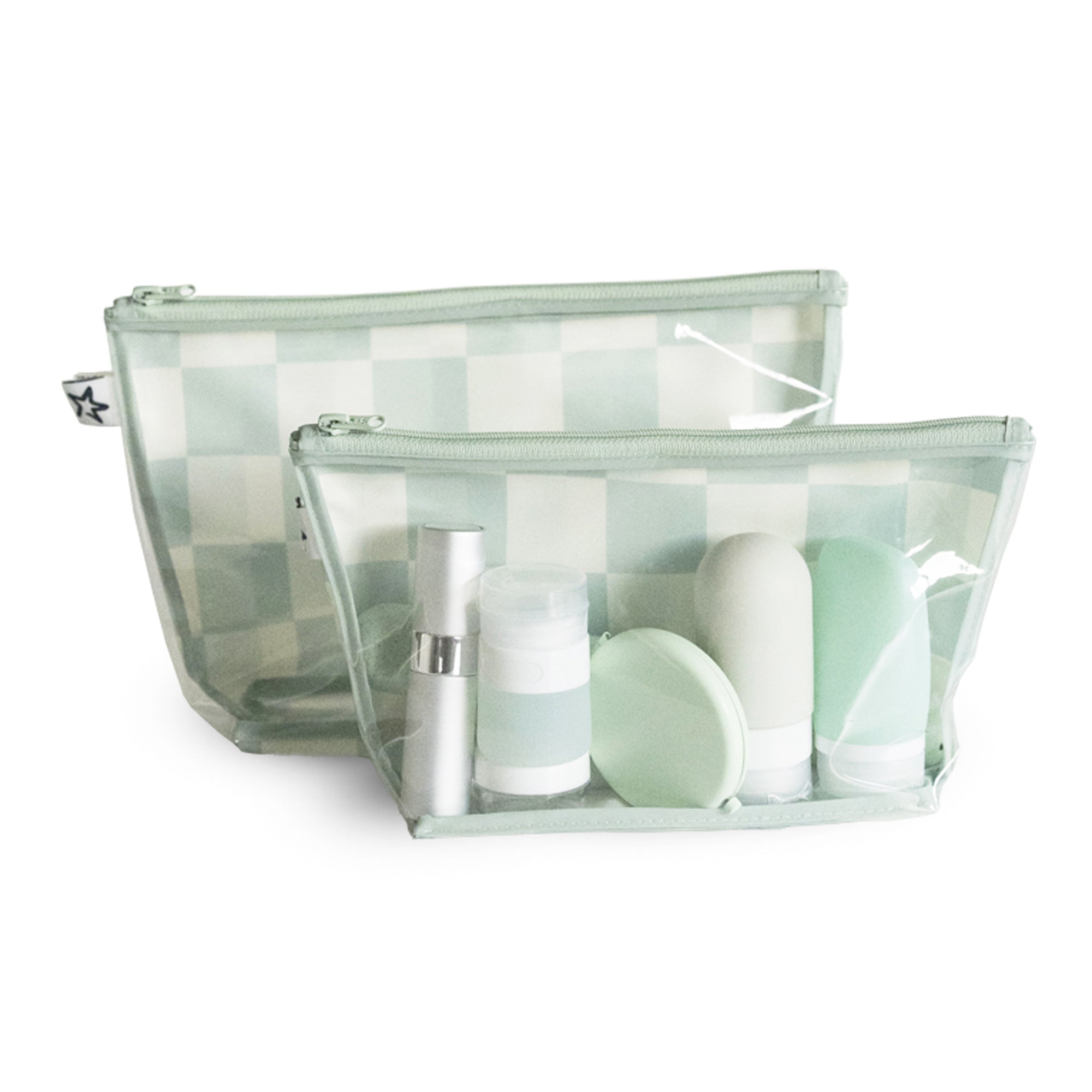 Airline Compliant Clear Packing Toiletry Travel Bags - 2PK Sets