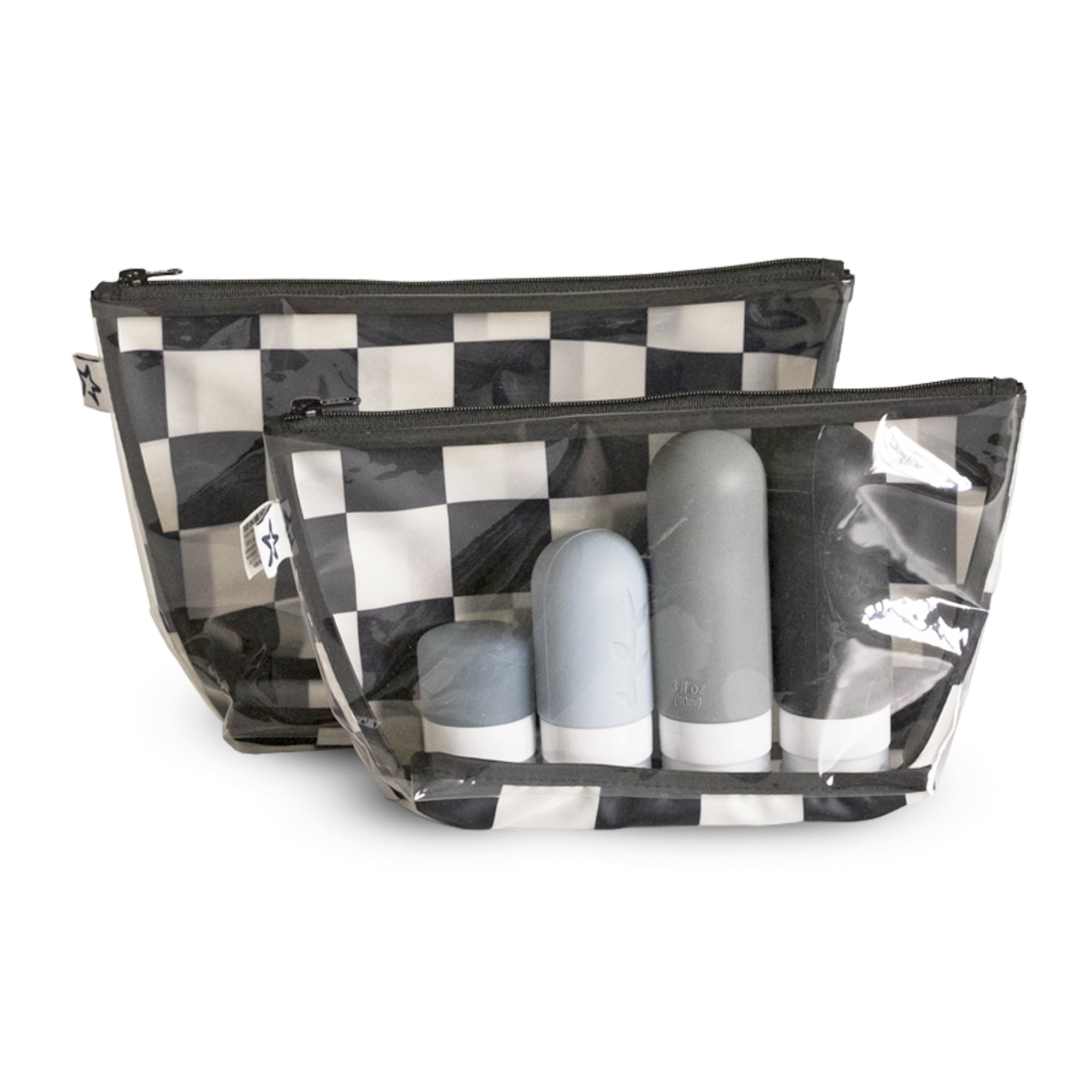 Airline Compliant Clear Packing Toiletry Travel Bags - 2PK Sets