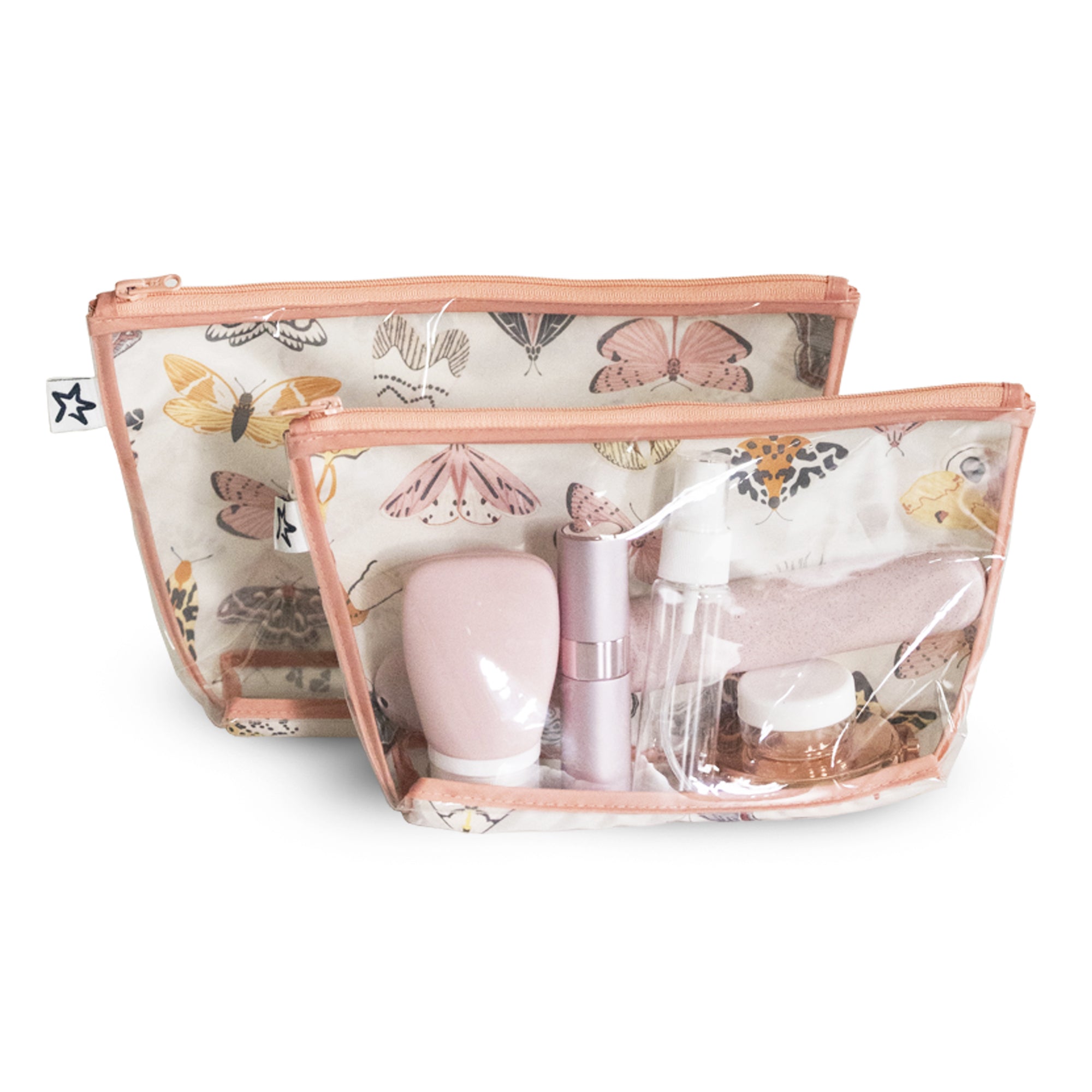 Airline Compliant Clear Packing Toiletry Travel Bags - 2PK Sets