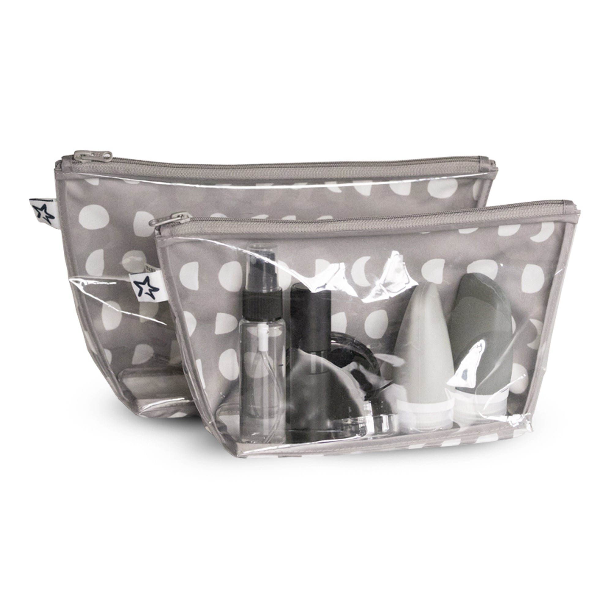 Airline Compliant Clear Packing Toiletry Travel Bags - 2PK Sets