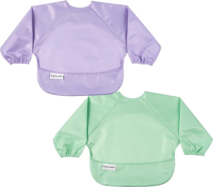 Mess-Proof Full Sleeve Bibs - 2 Pack Sets for Babies and Toddlers