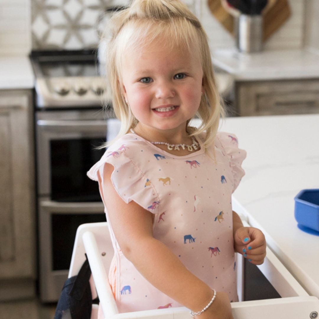 Mess-Proof Apron Waterproof Baby & Toddler Food Bib - PFAS, PVC, BPA, Phthalate Free