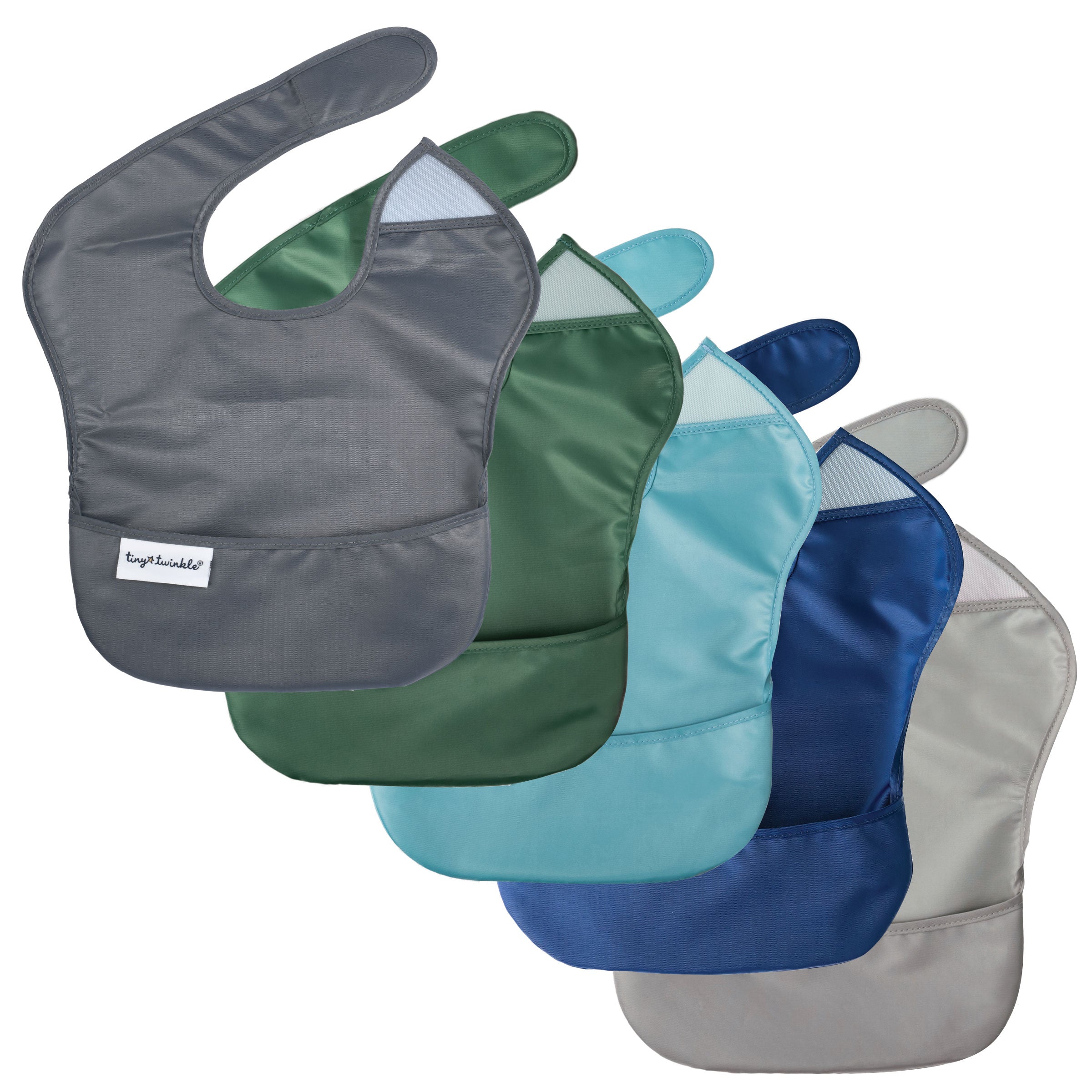 Mess-Proof Easy Waterproof Food Bibs Multi-Pack Sets | Baby & Toddler- PFAS, PVC, BPA, Phthalate Free