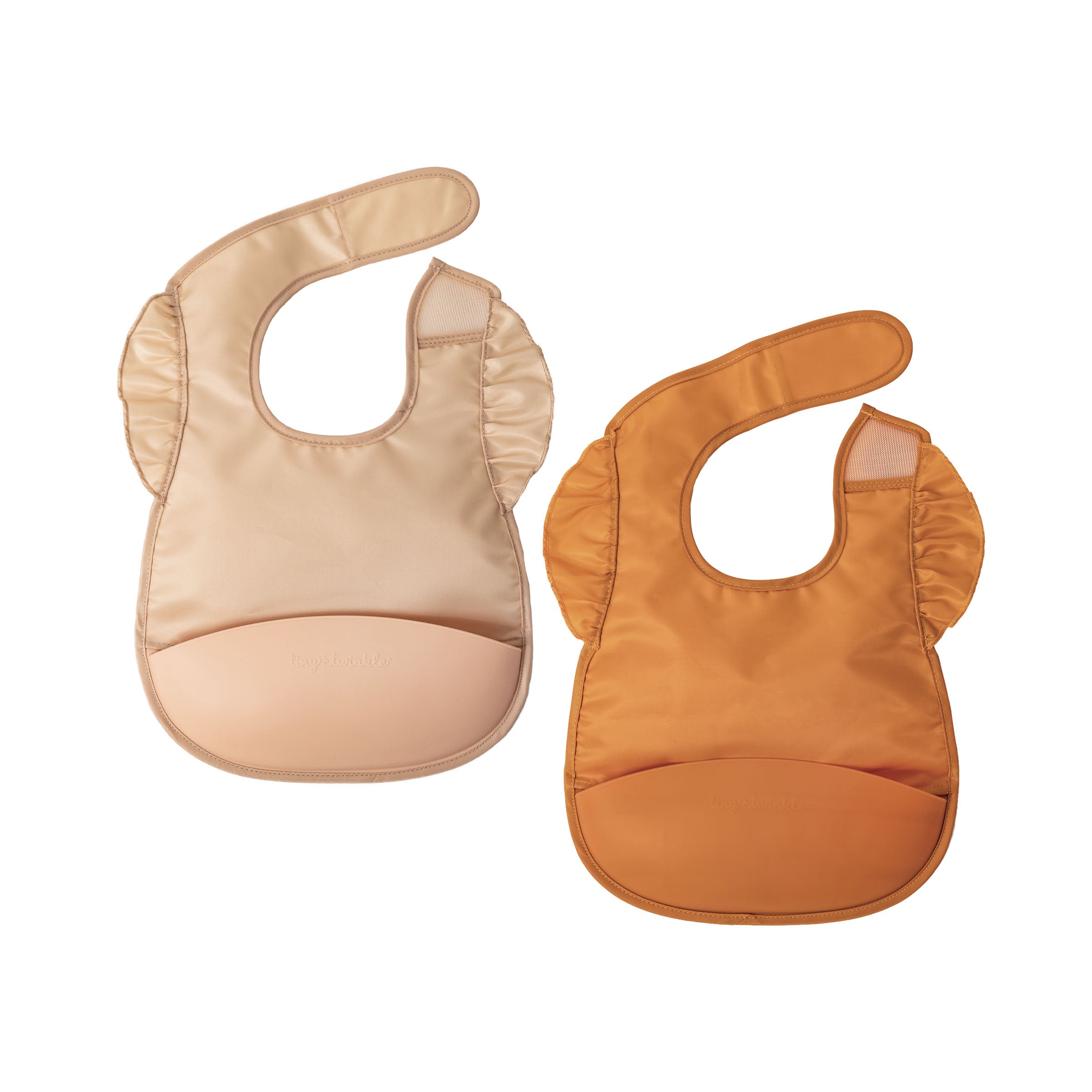 Mess-proof Silicone Pocket Bibs - 2 Pack Sets for Babies