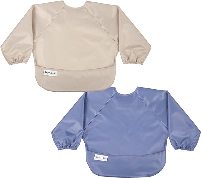 Mess-Proof Full Sleeve Bibs - 2 Pack Sets for Babies and Toddlers