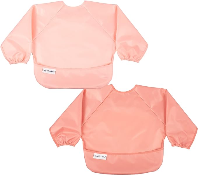 Mess-Proof Full Sleeve Bibs - 2 Pack Sets for Babies and Toddlers