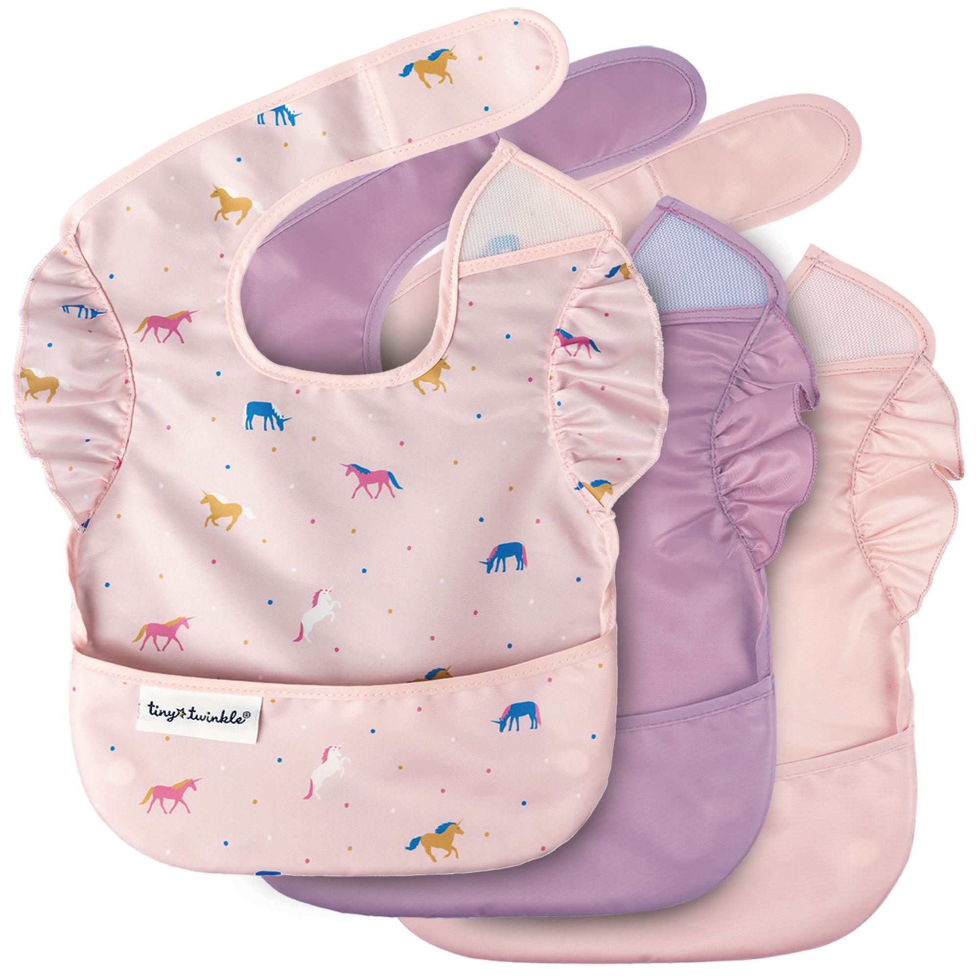 Mess-Proof Easy Waterproof Food Bibs Multi-Pack Sets | Baby & Toddler- PFAS, PVC, BPA, Phthalate Free