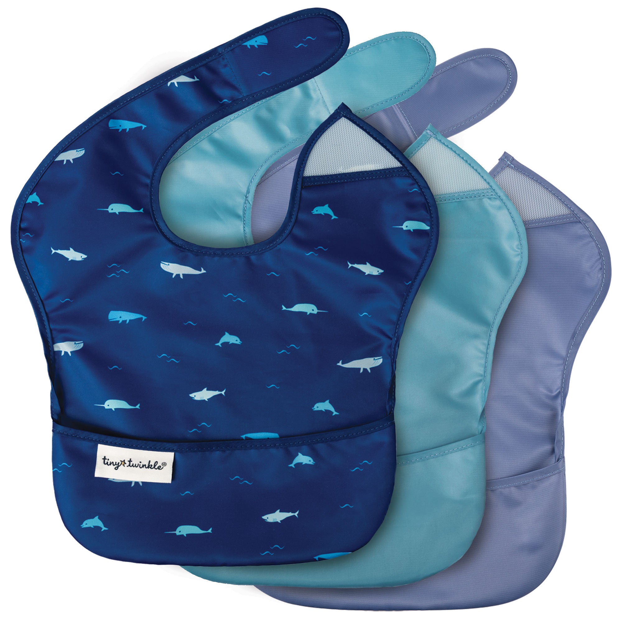 Mess-Proof Easy Waterproof Food Bibs Multi-Pack Sets | Baby & Toddler- PFAS, PVC, BPA, Phthalate Free