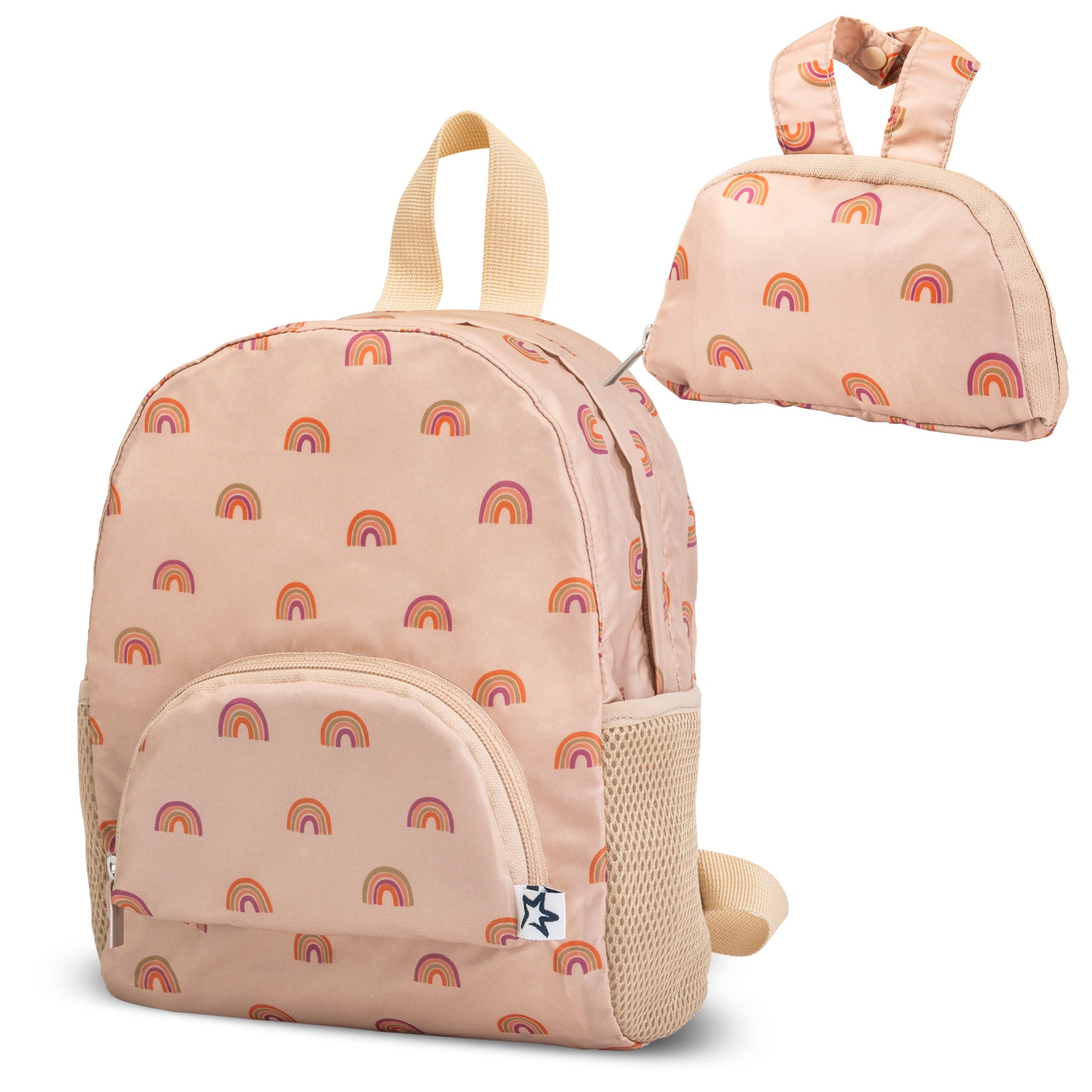 Toddler Mini Lightweight Backpack | Waterproof & Easy Fold-Up Pouch | Ages 2-4