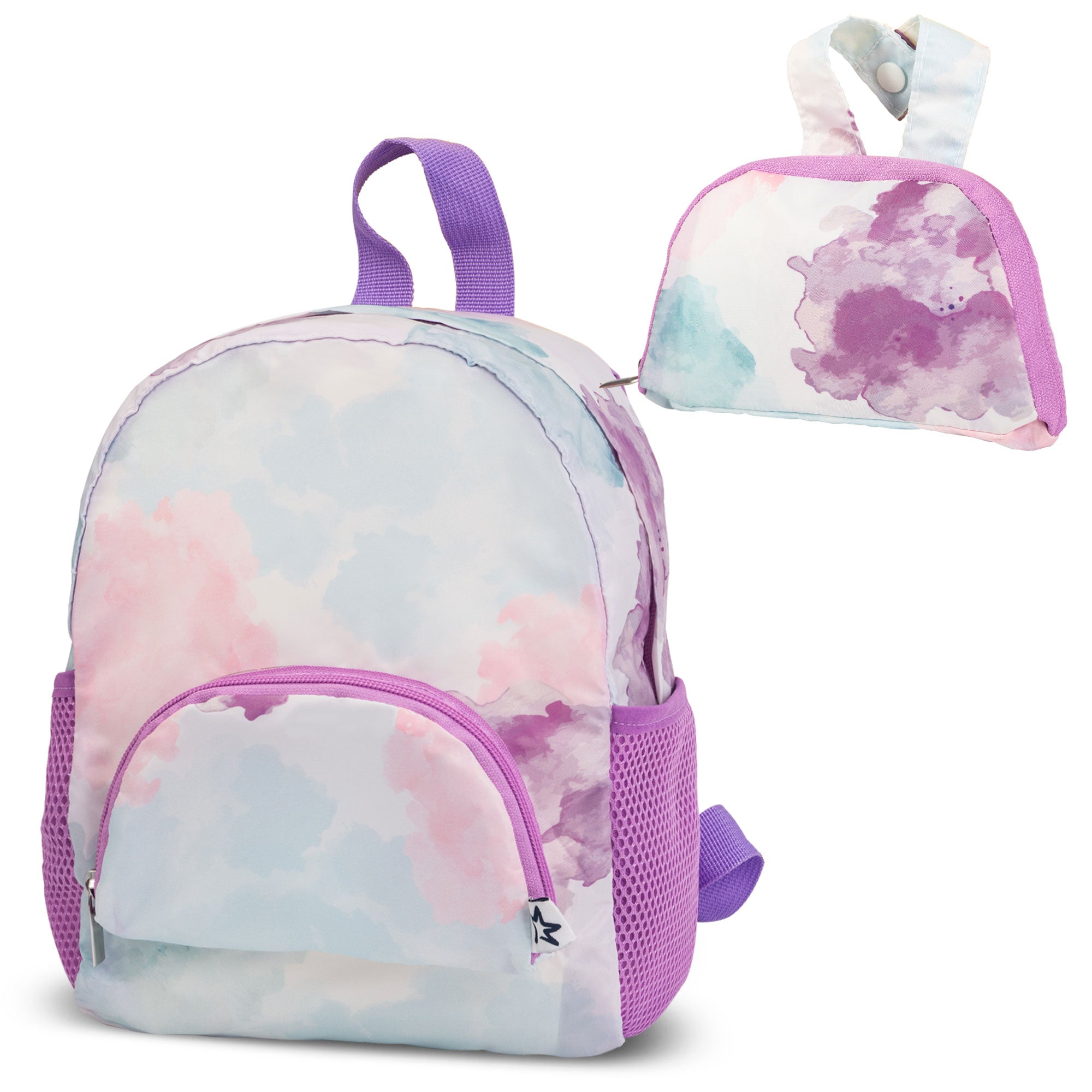 Toddler Mini Lightweight Backpack | Waterproof & Easy Fold-Up Pouch | Ages 2-4