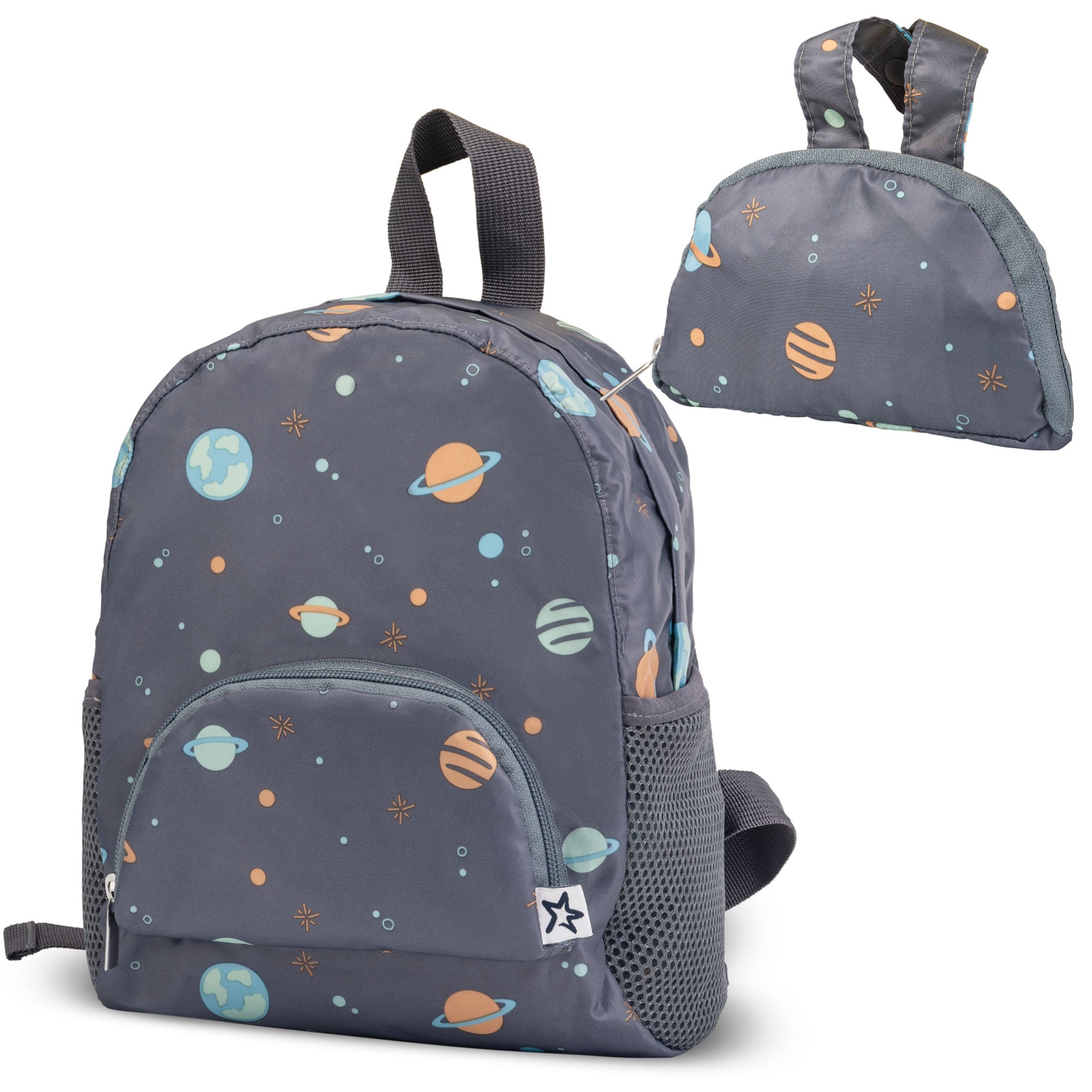 Toddler Mini Lightweight Backpack | Waterproof & Easy Fold-Up Pouch | Ages 2-4
