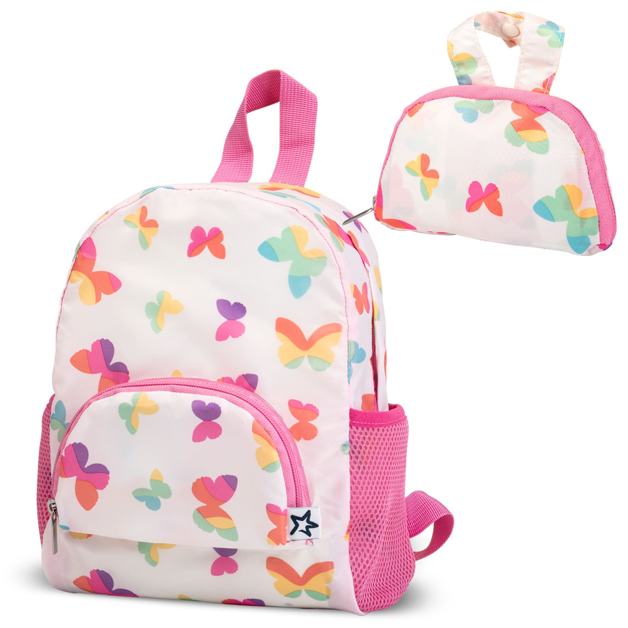 Toddler Mini Lightweight Backpack | Waterproof & Easy Fold-Up Pouch | Ages 2-4