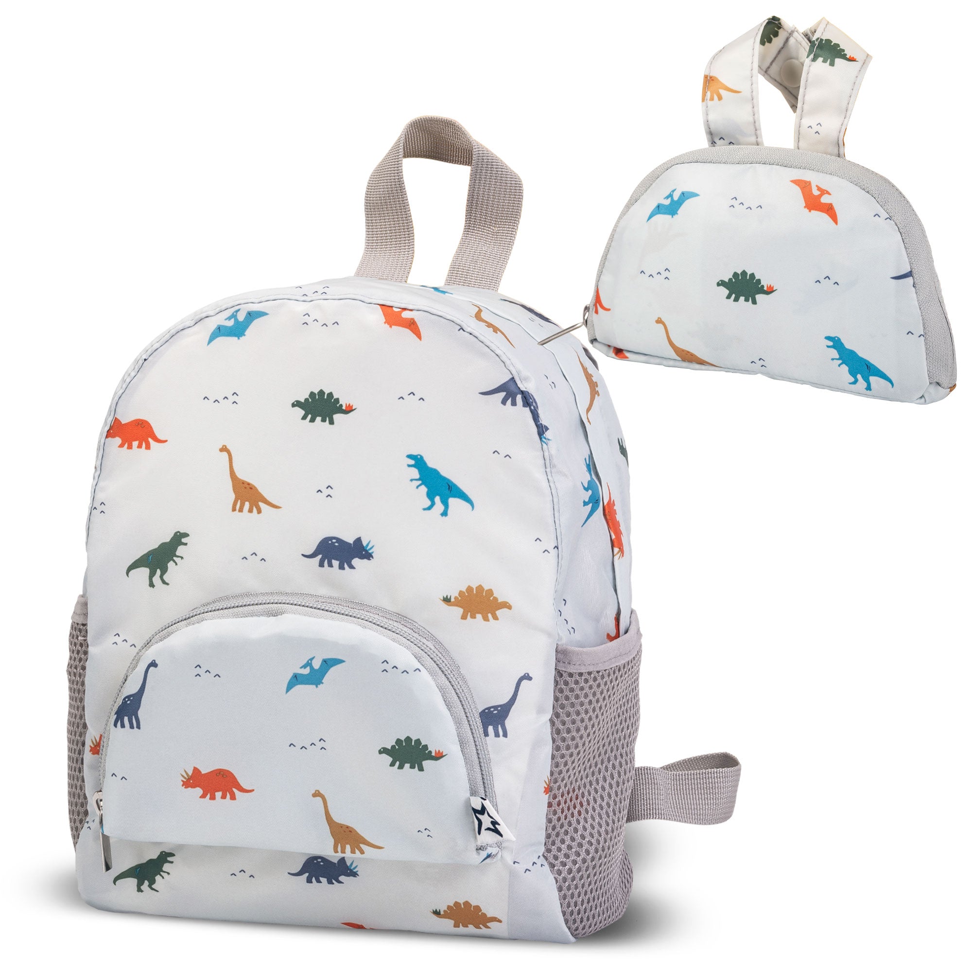 Toddler Mini Lightweight Backpack | Waterproof & Easy Fold-Up Pouch | Ages 2-4