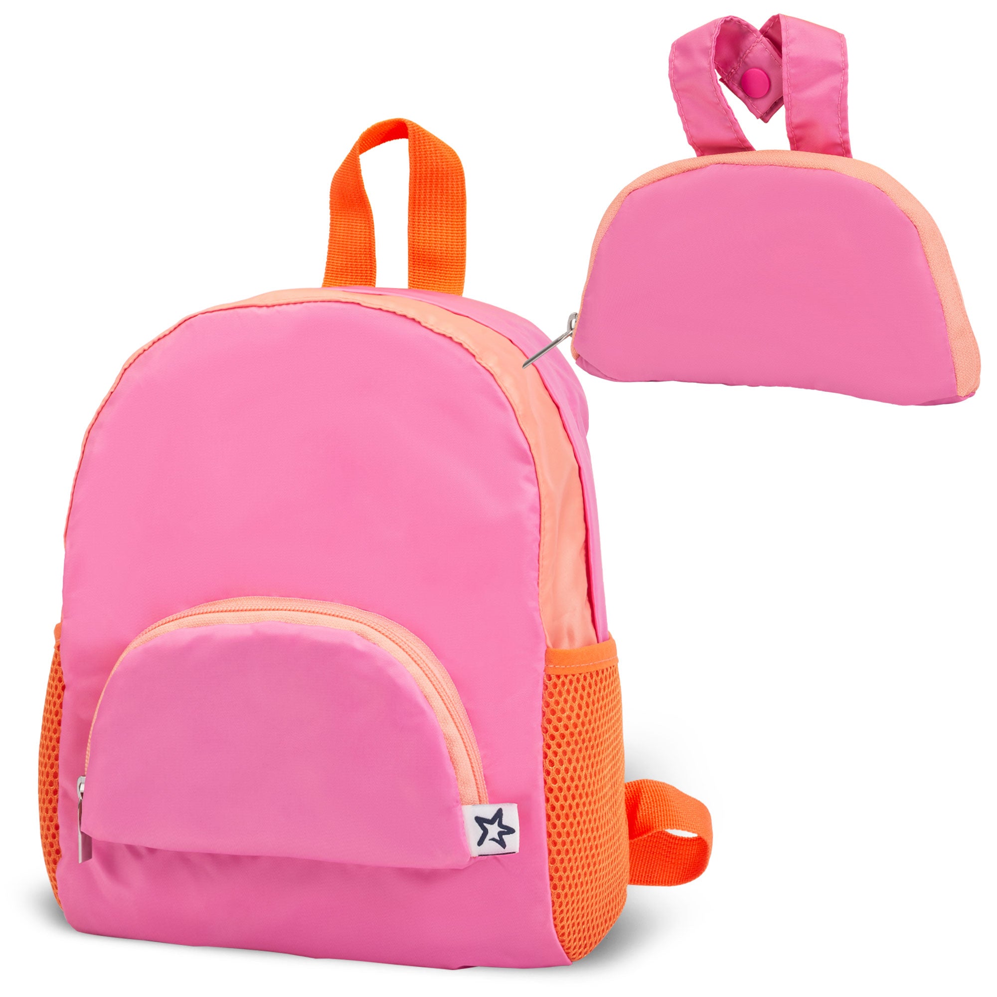 Toddler Mini Lightweight Backpack | Waterproof & Easy Fold-Up Pouch | Ages 2-4