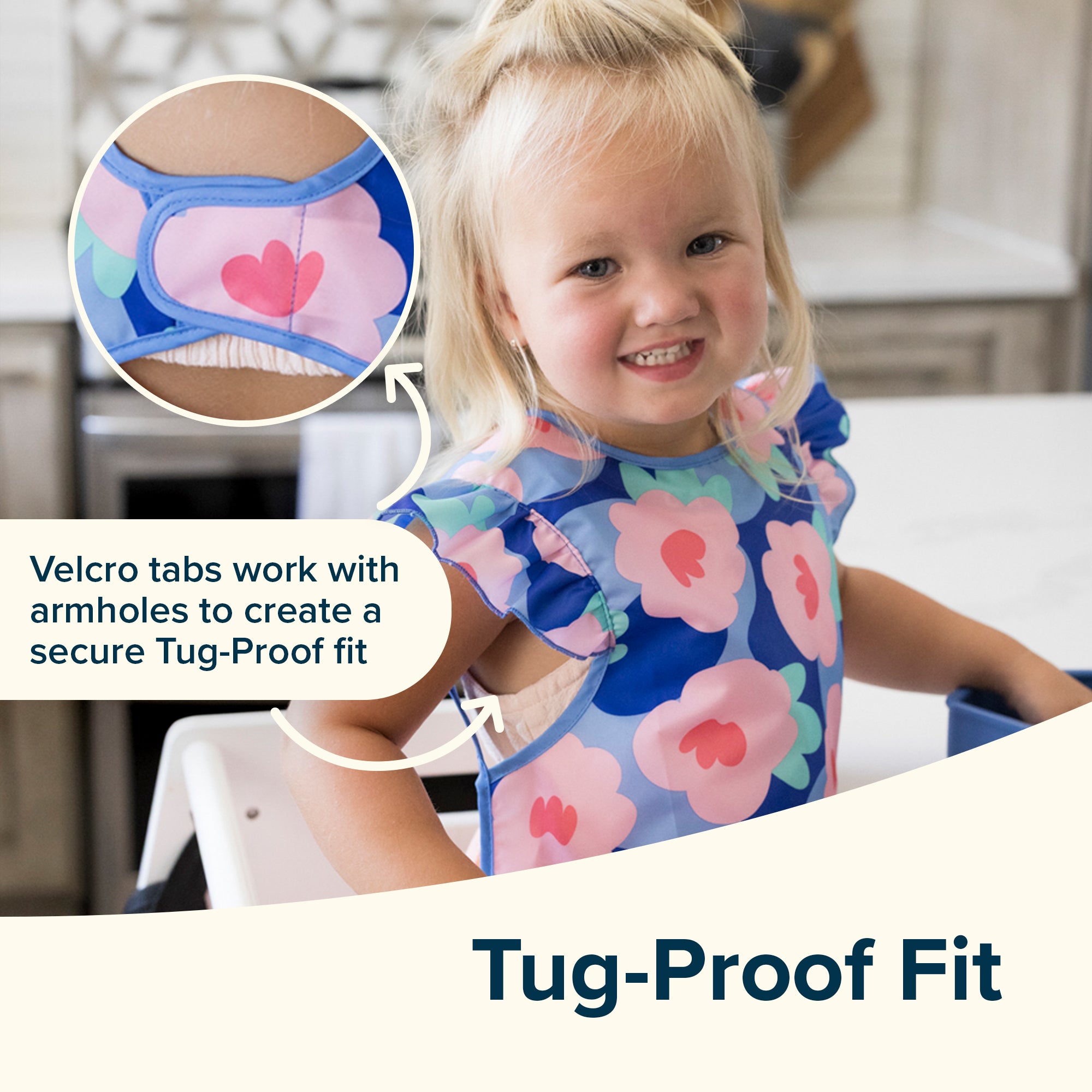 Mess-Proof Apron Waterproof Baby & Toddler Food Bib - PFAS, PVC, BPA, Phthalate Free