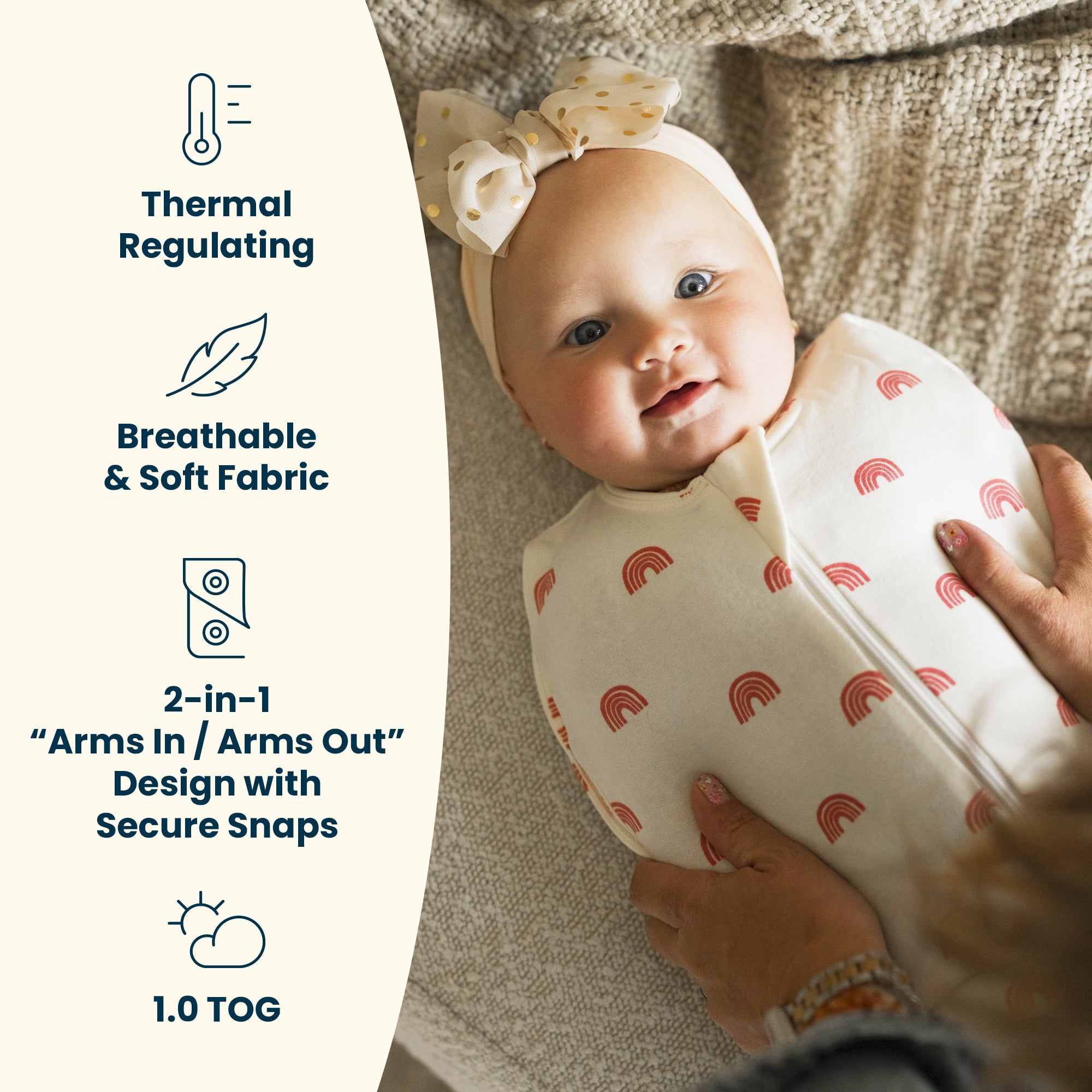 2-in-1 Baby Sleep Sack- 1.0 TOG
