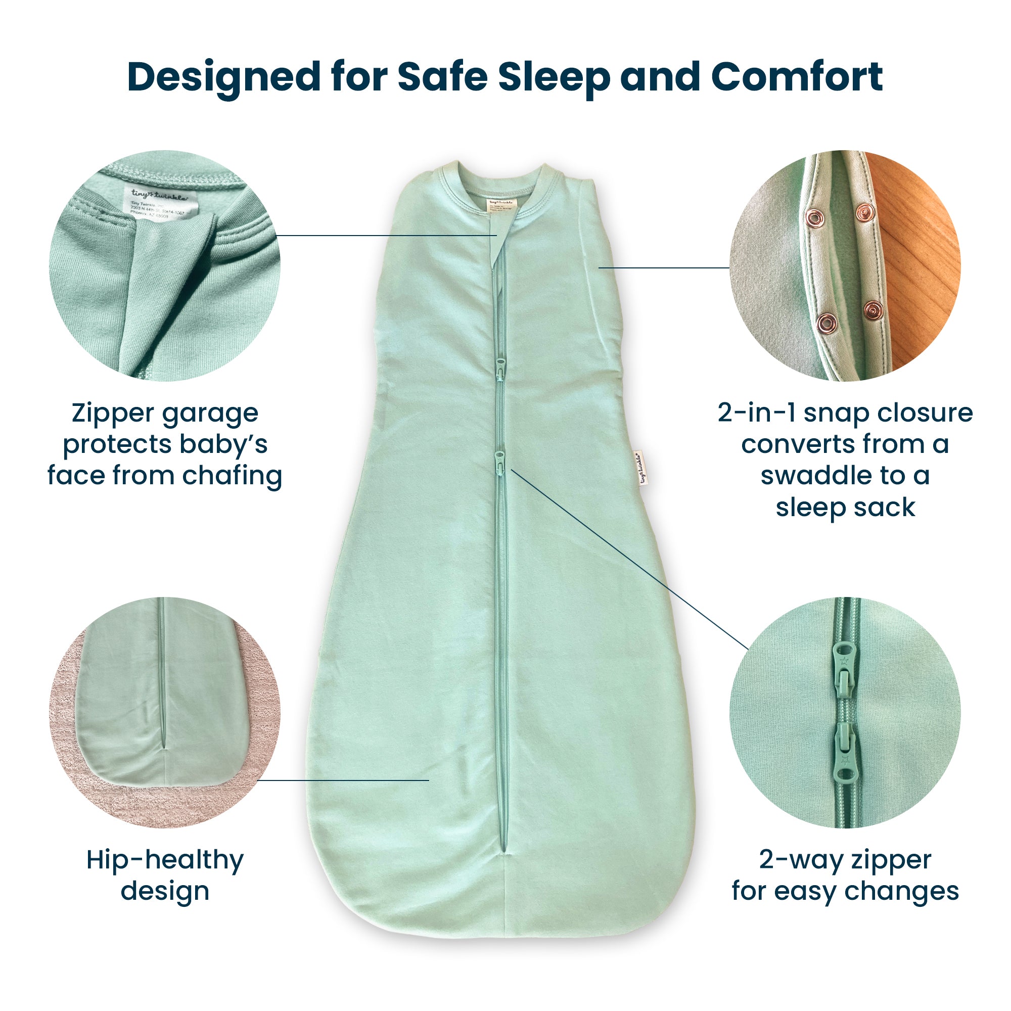 2-in-1 Baby Sleep Sack- 1.0 TOG