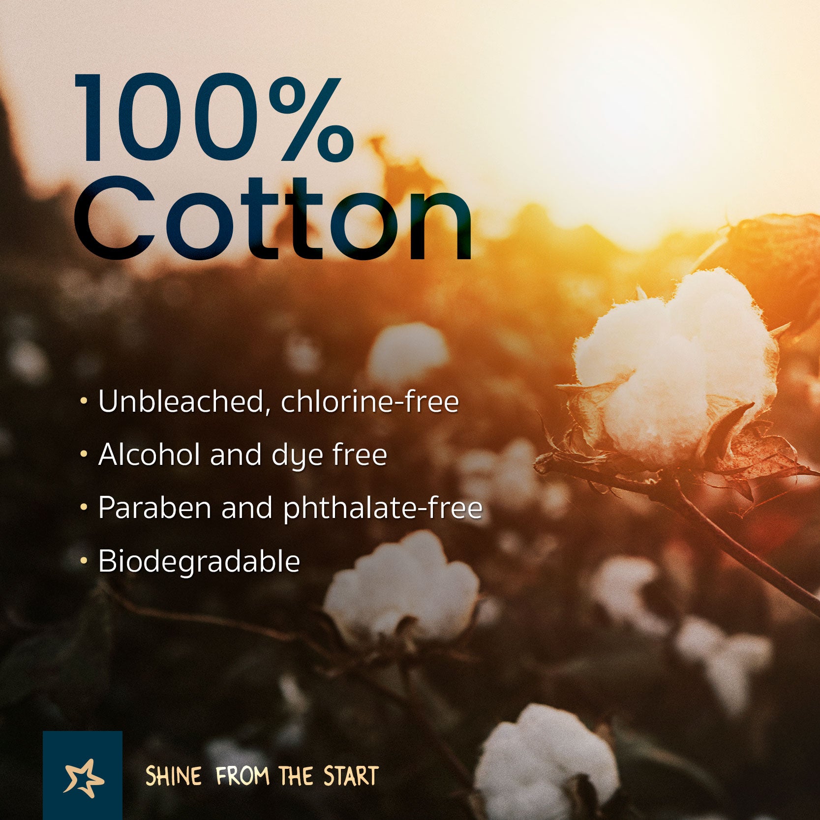 100% Pure Cotton Dry Wipes | Use Wet or Dry
