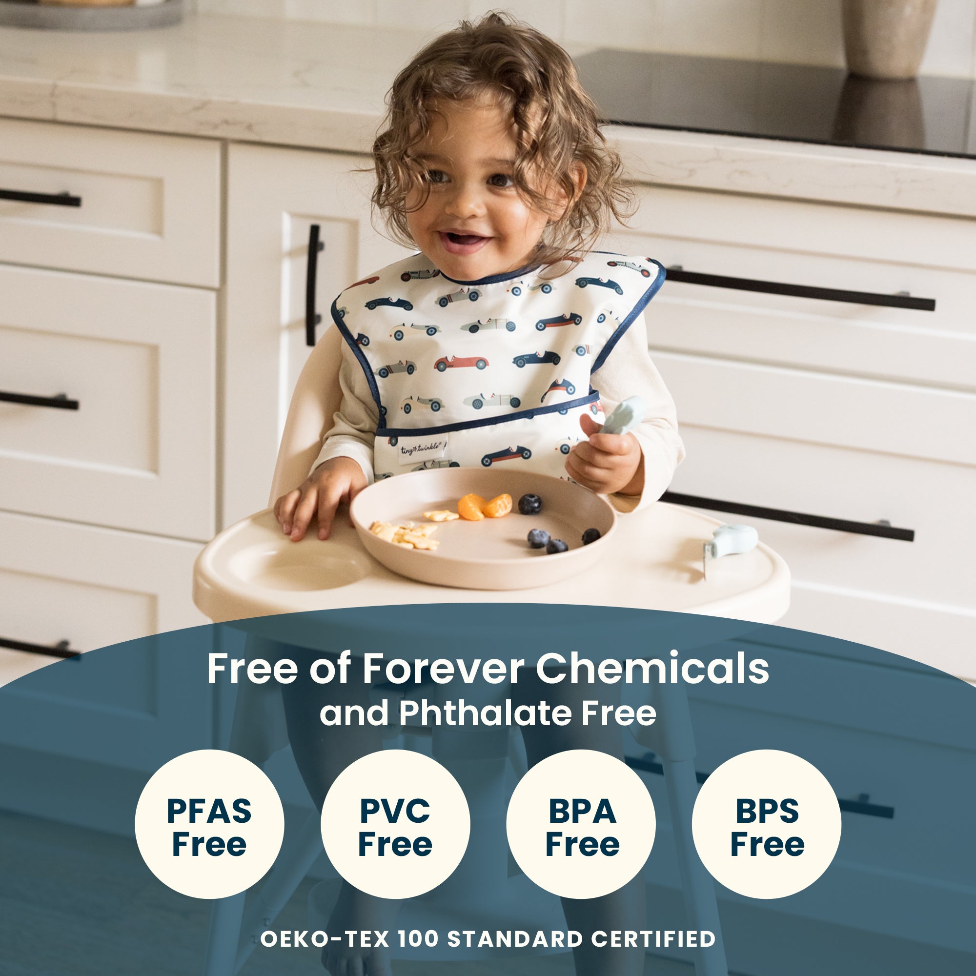 Mess-Proof Easy Waterproof Food Bibs Multi-Pack Sets | Baby & Toddler- PFAS, PVC, BPA, Phthalate Free