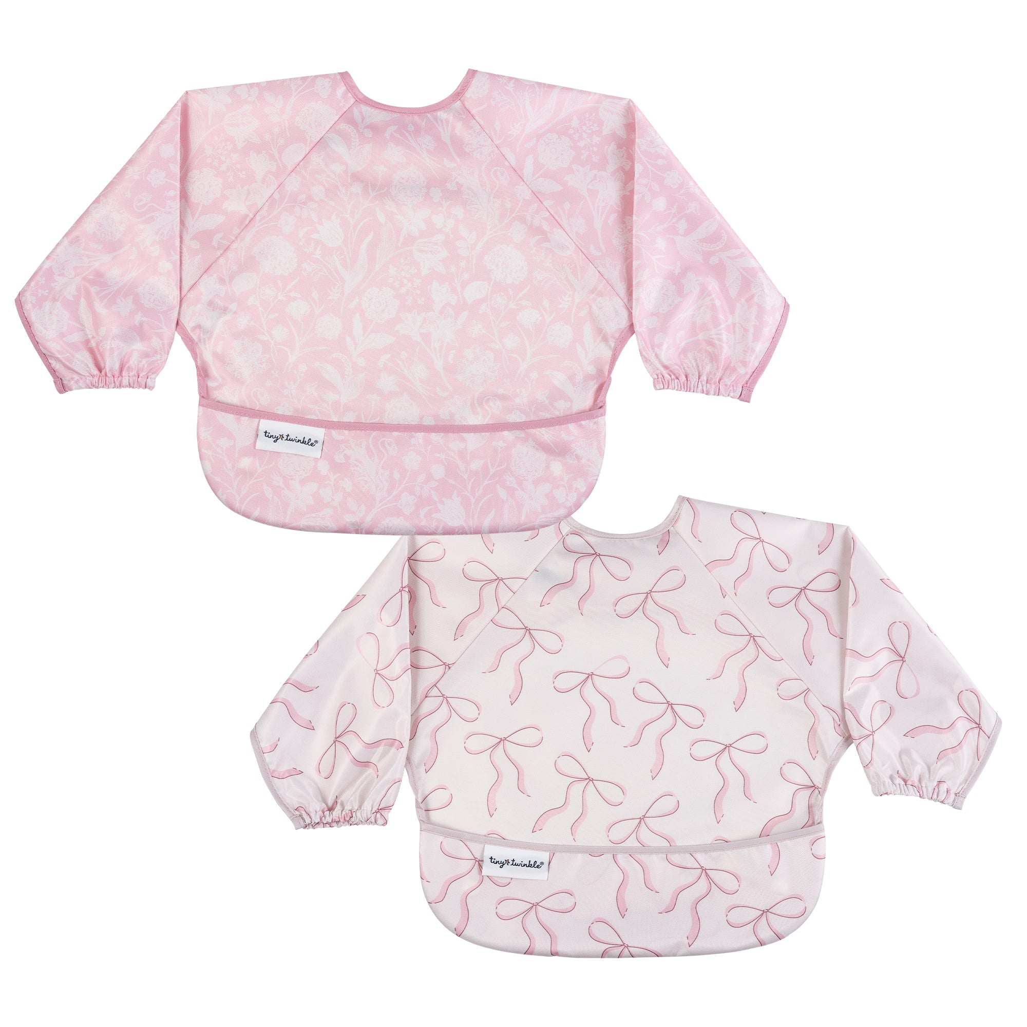 Mess-Proof Full Sleeve Bibs - 2 Pack Sets for Babies and Toddlers