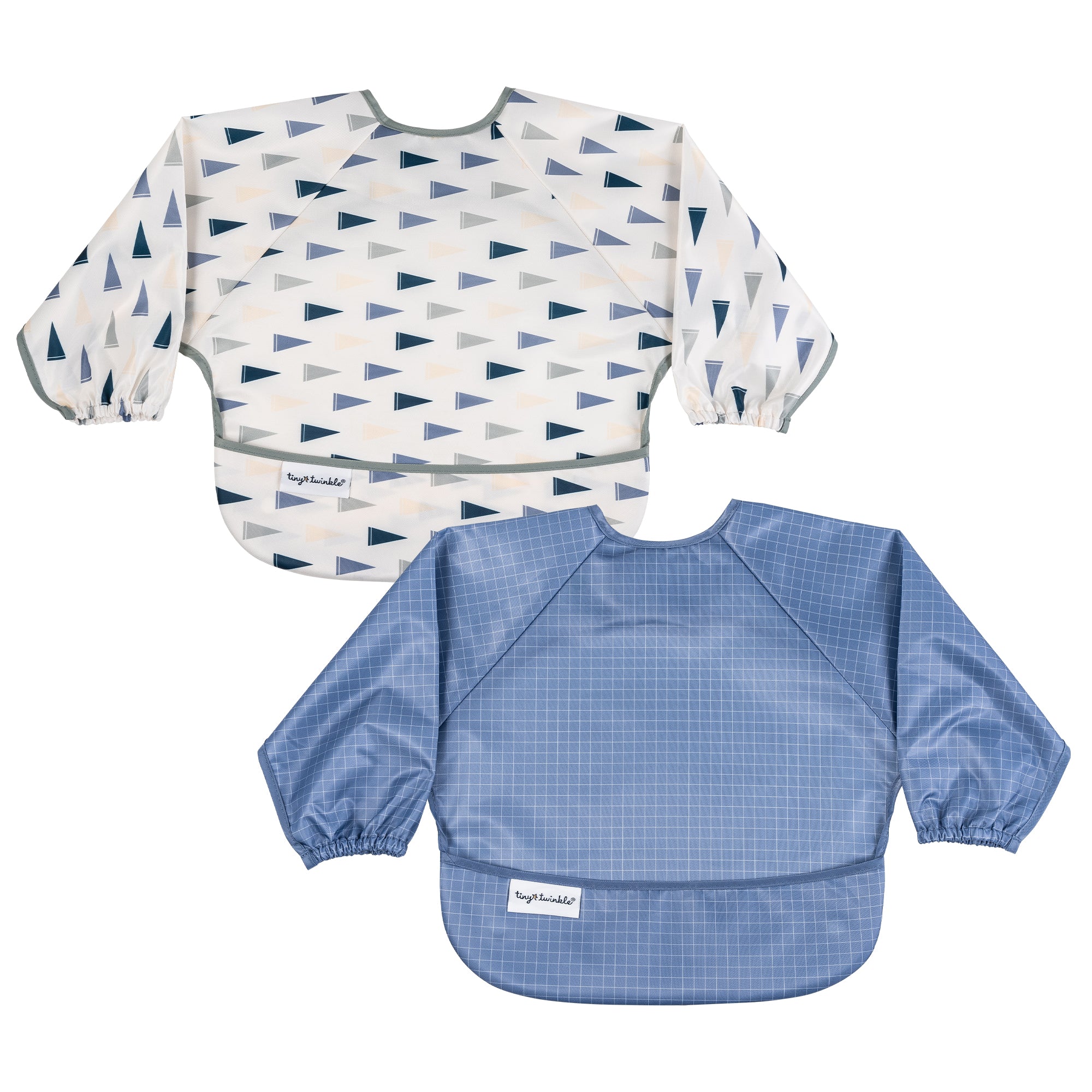 Mess-Proof Full Sleeve Bibs - 2 Pack Sets for Babies and Toddlers