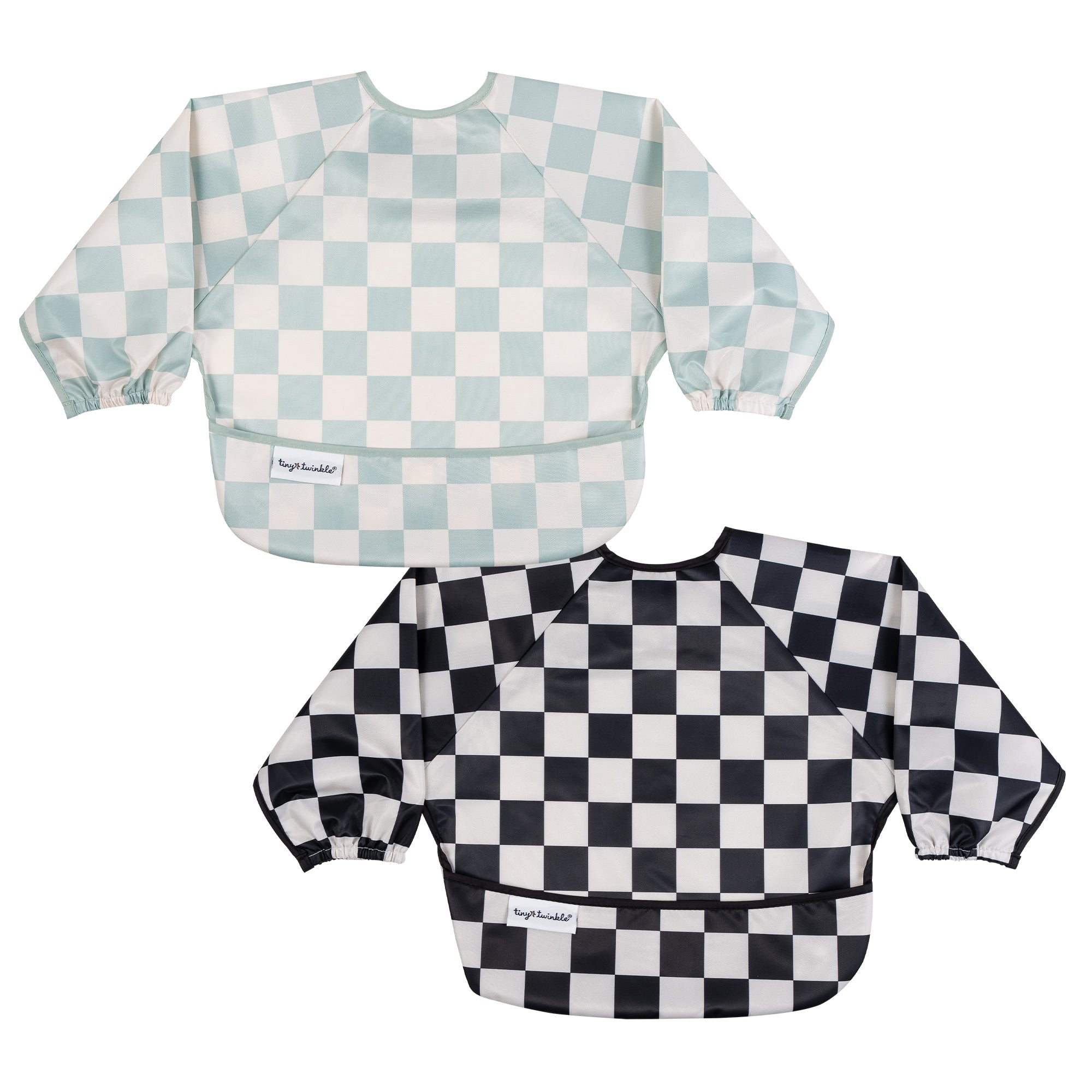 Mess-Proof Full Sleeve Bibs - 2 Pack Sets for Babies and Toddlers