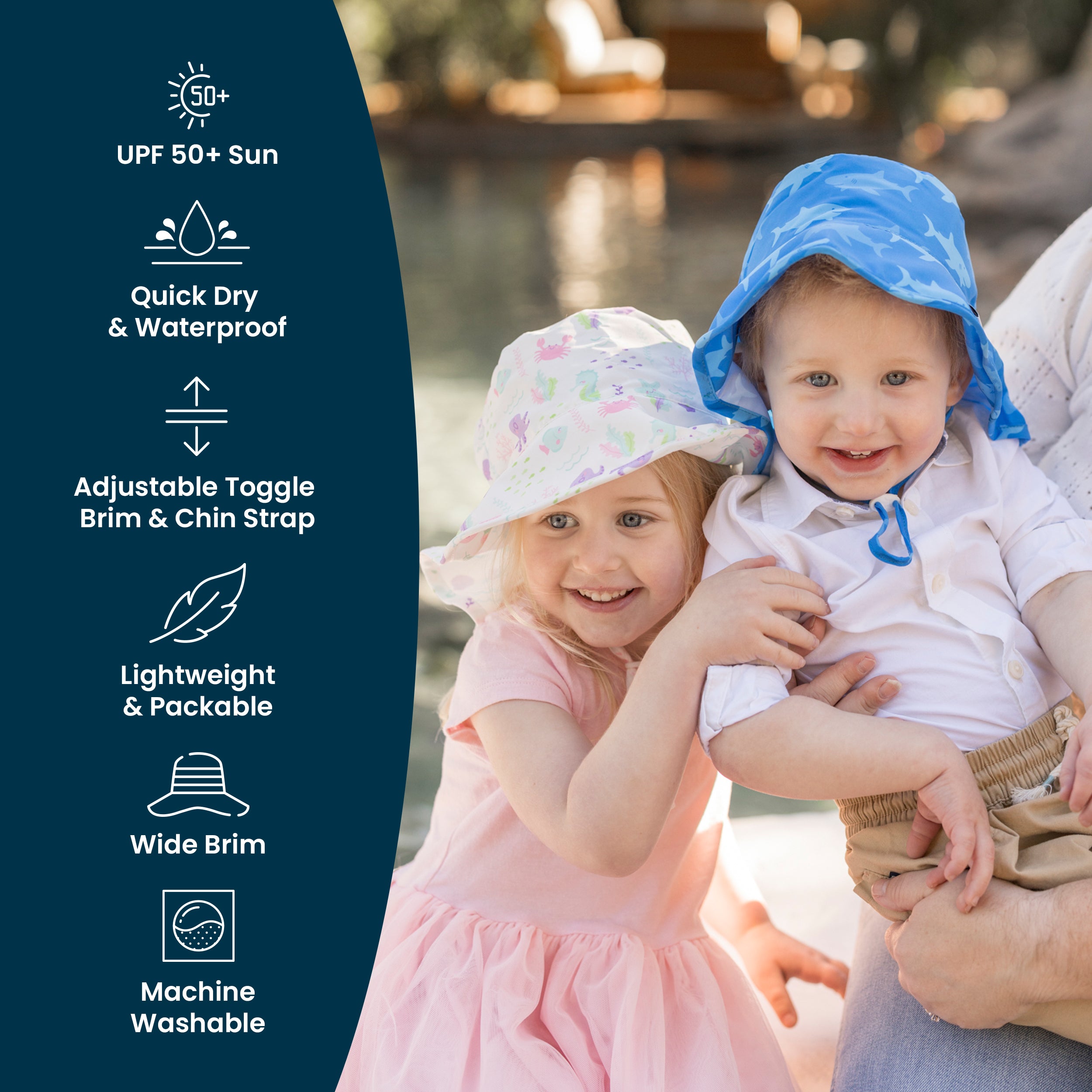 Sun Protective Flap Hats for Babies and Toddlers