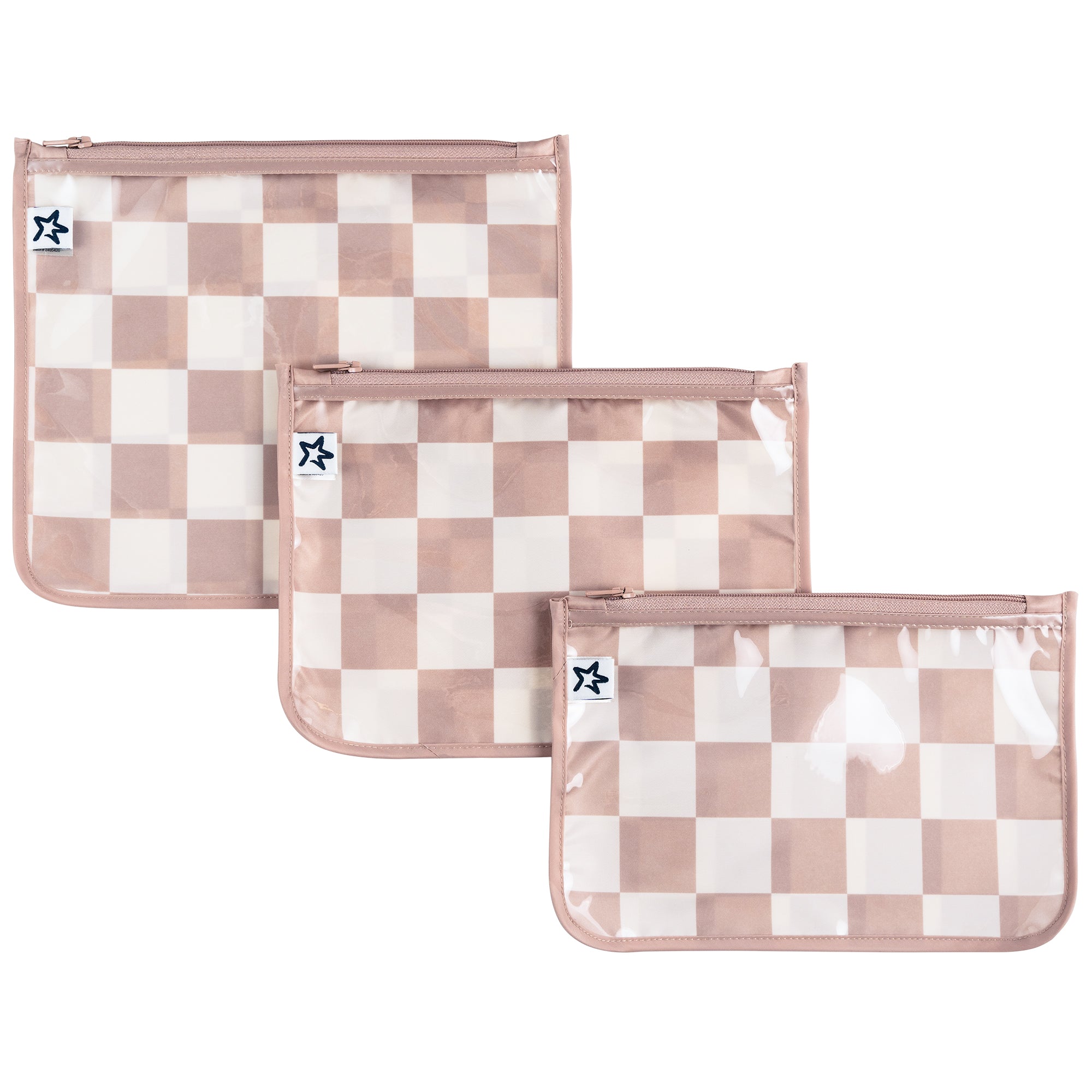 Clear Travel Bags - 3 Pack Sets