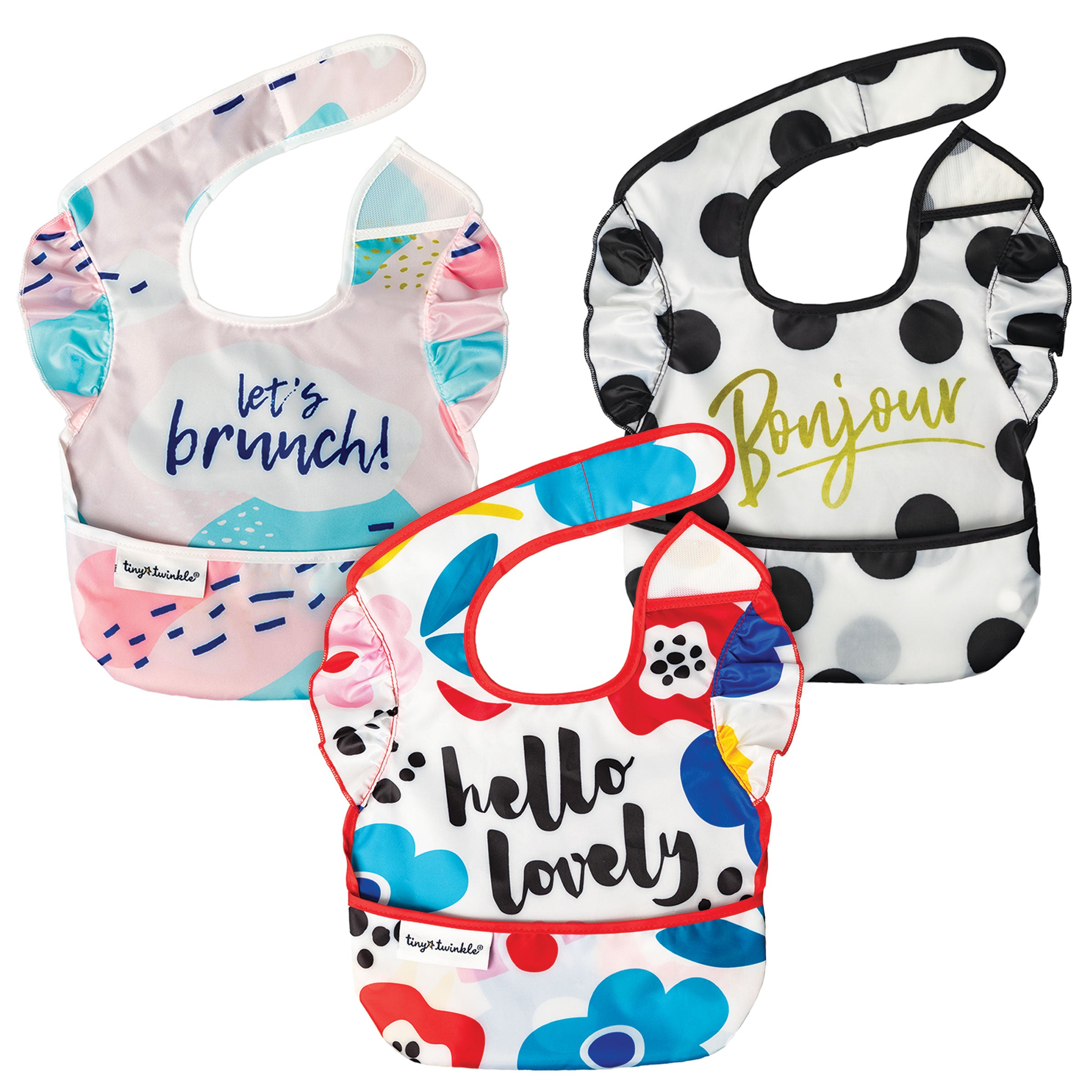 Mess-Proof Easy Waterproof Food Bibs Multi-Pack Sets | Baby & Toddler- PFAS, PVC, BPA, Phthalate Free