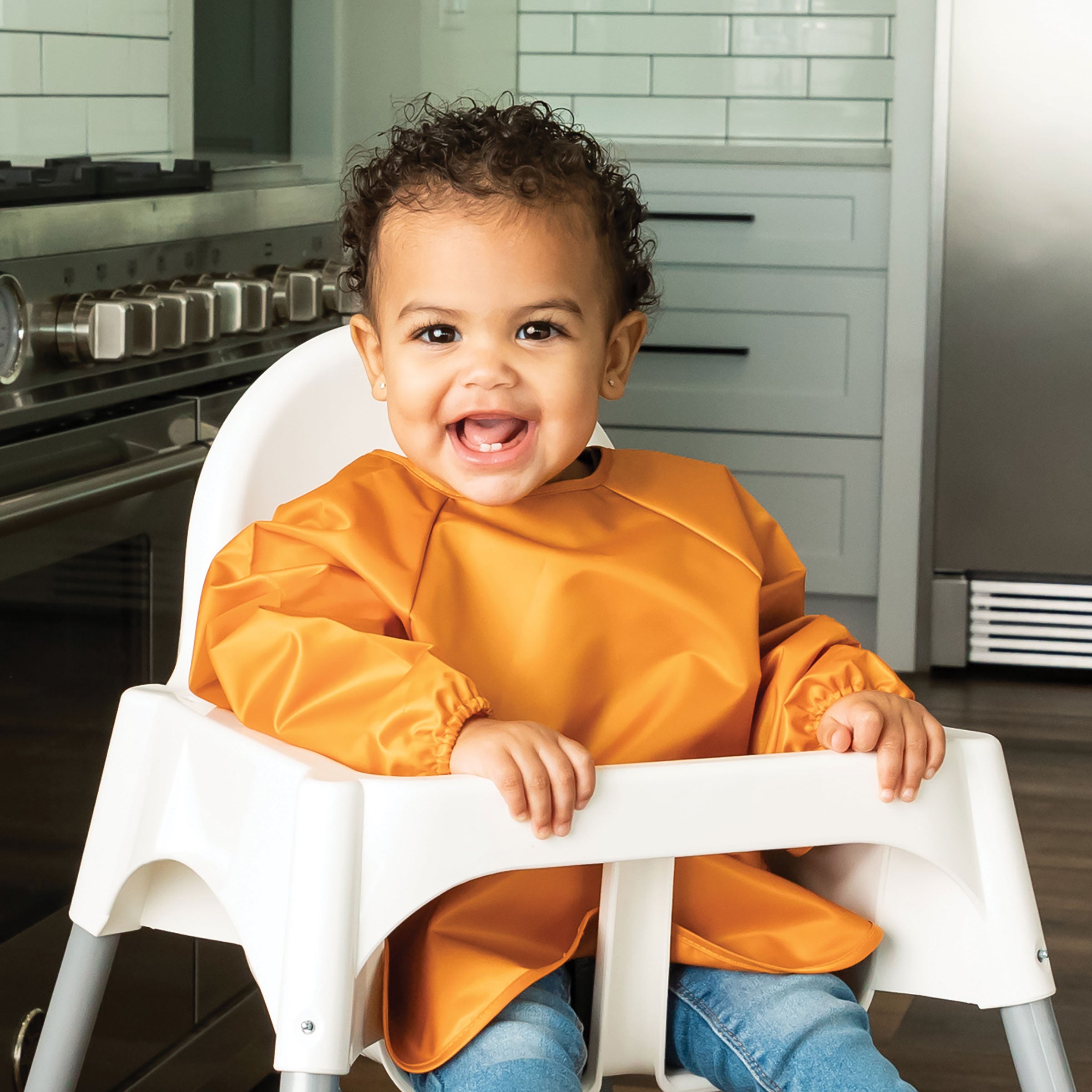 Mess-Proof Full Sleeve Bibs - 2 Pack Sets for Babies and Toddlers