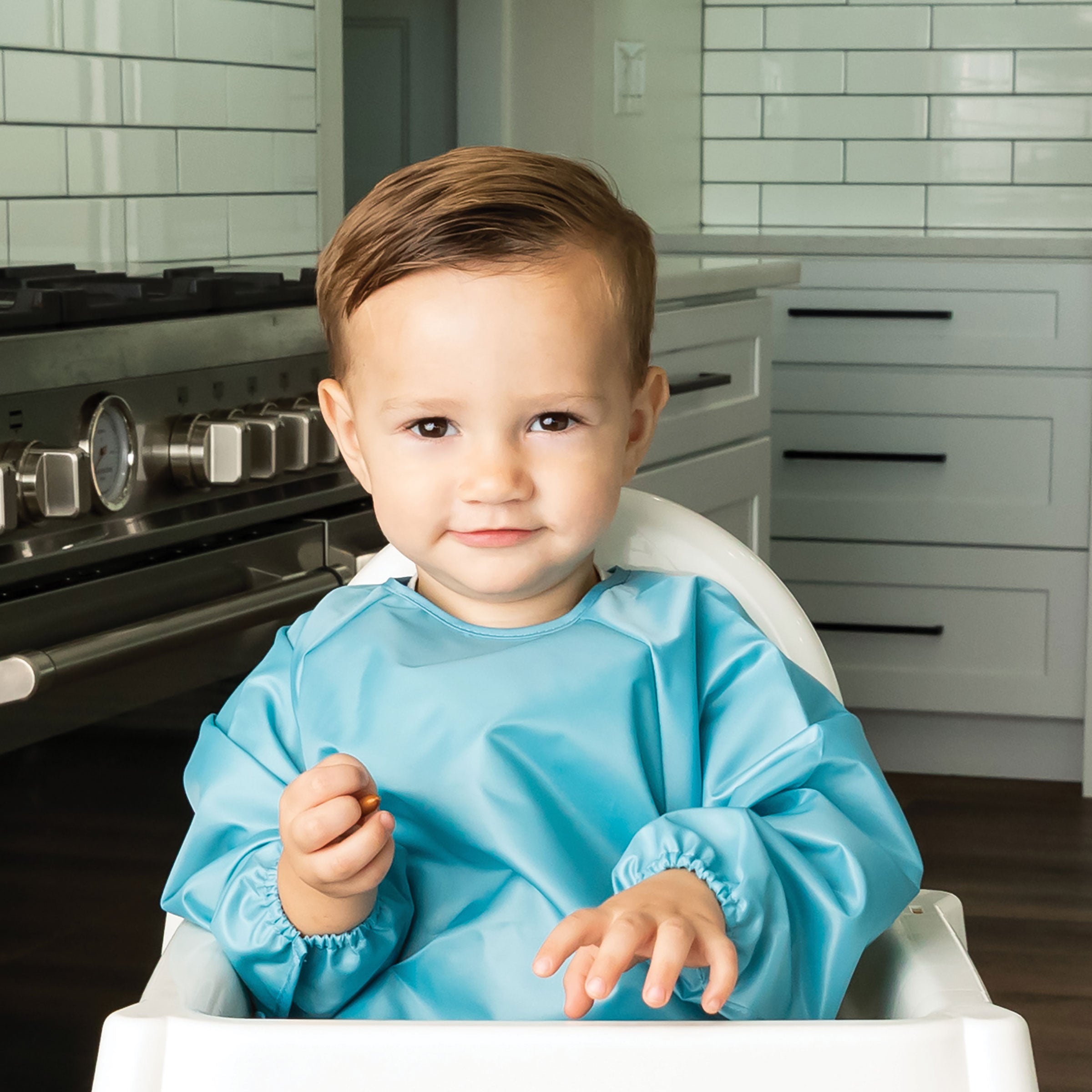Mess-Proof Full Sleeve Bibs - 2 Pack Sets for Babies and Toddlers