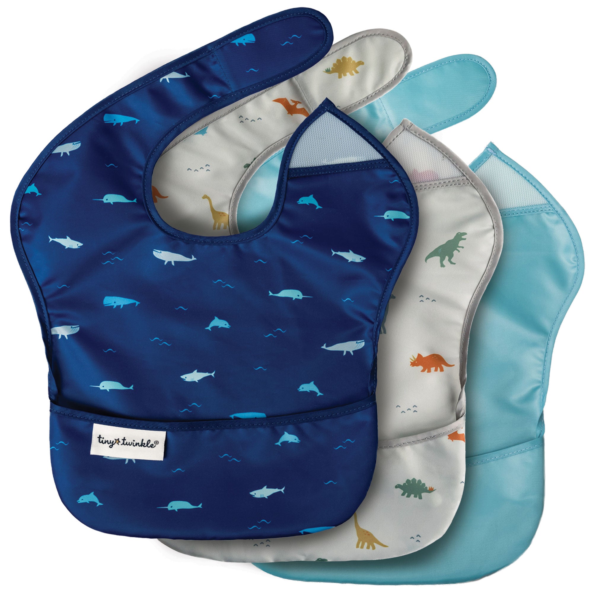 Mess-Proof Easy Waterproof Food Bibs Multi-Pack Sets | Baby & Toddler- PFAS, PVC, BPA, Phthalate Free