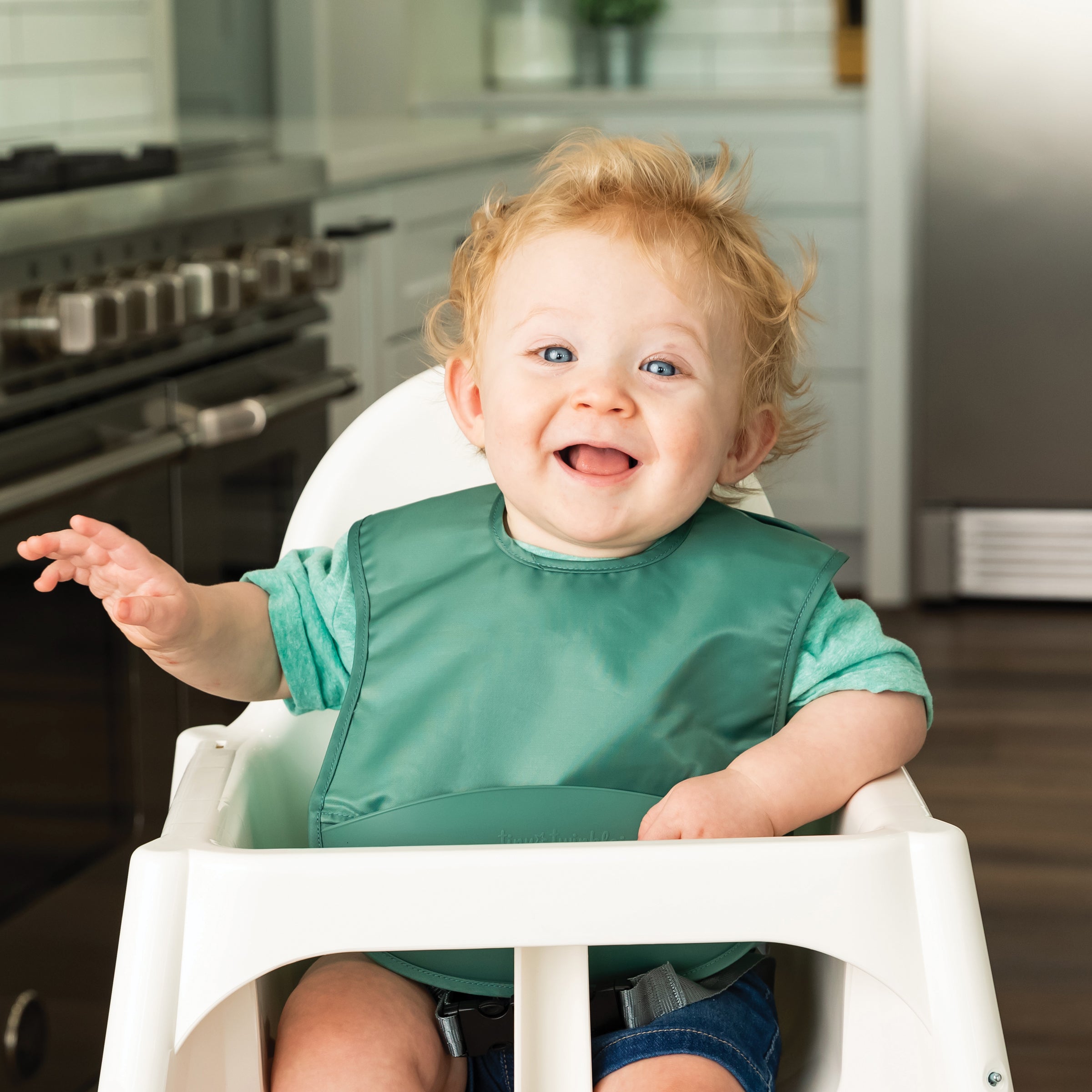 Mess-proof Silicone Pocket Bibs - 2 Pack Sets for Babies