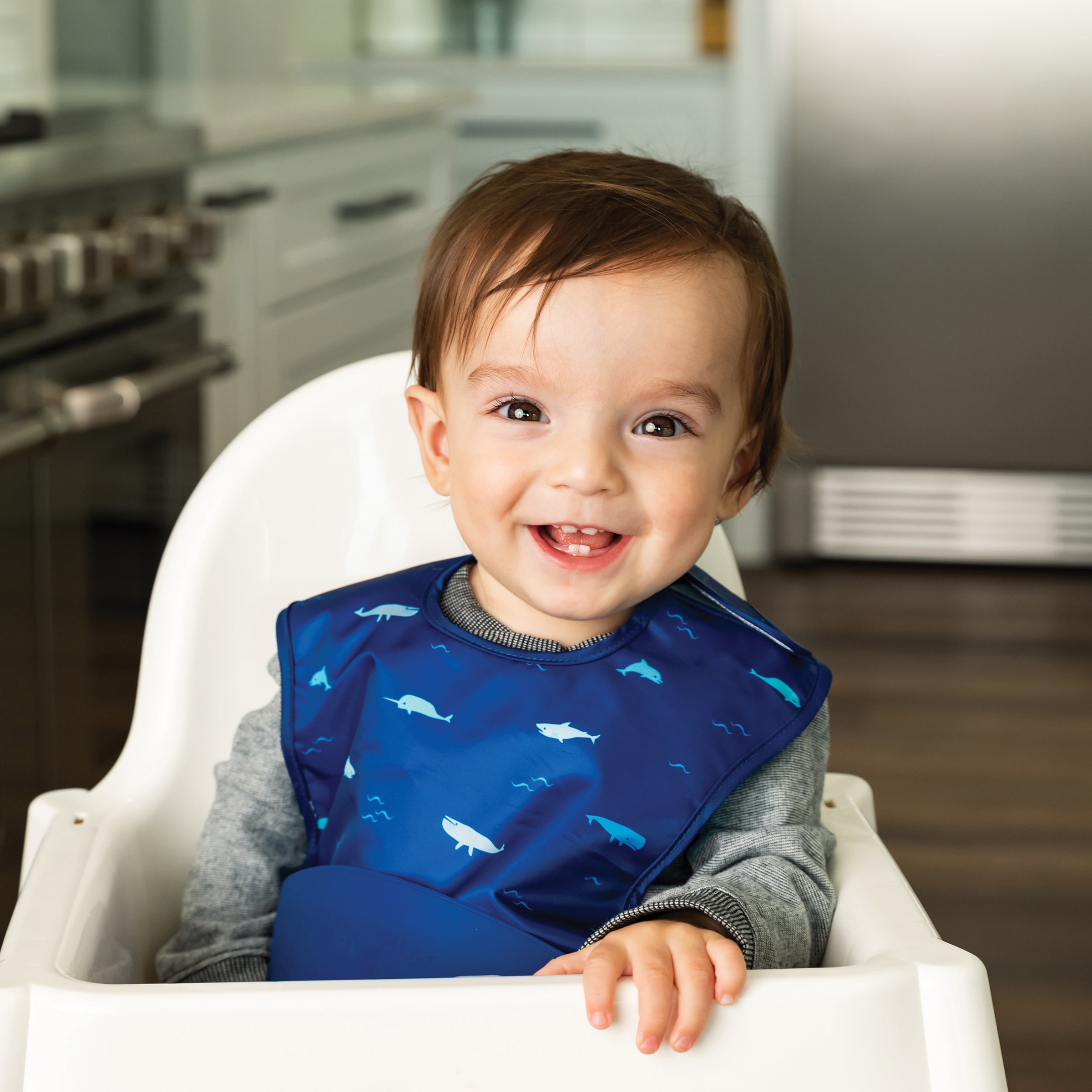 Mess-proof Silicone Pocket Bibs - 2 Pack Sets for Babies