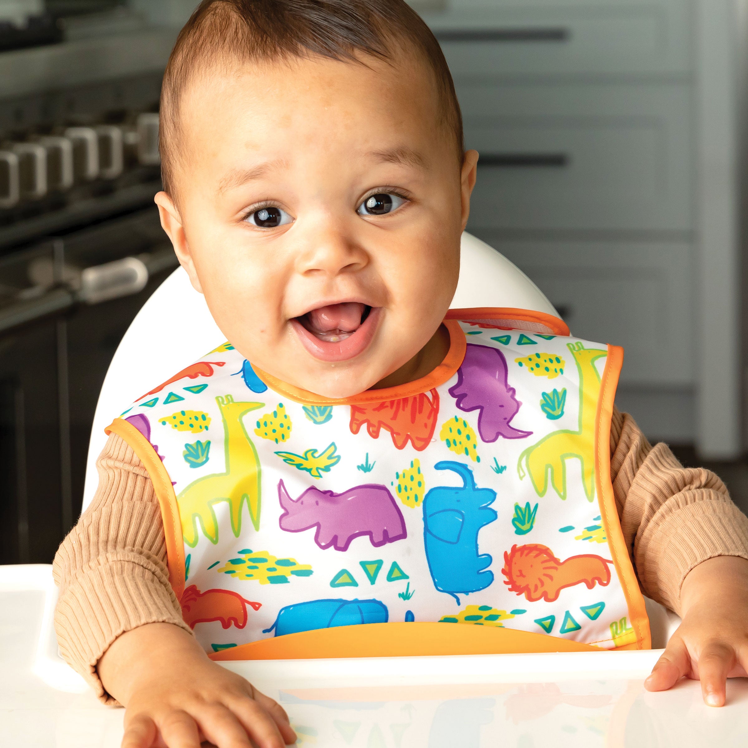 Mess-proof Silicone Pocket Bibs - 2 Pack Sets for Babies