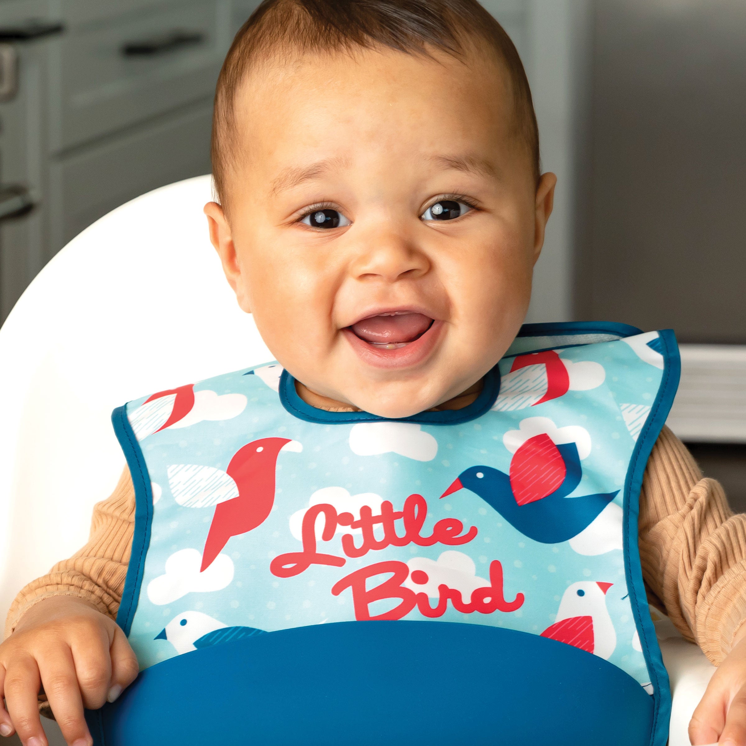 Mess-proof Silicone Pocket Bibs - 2 Pack Sets for Babies