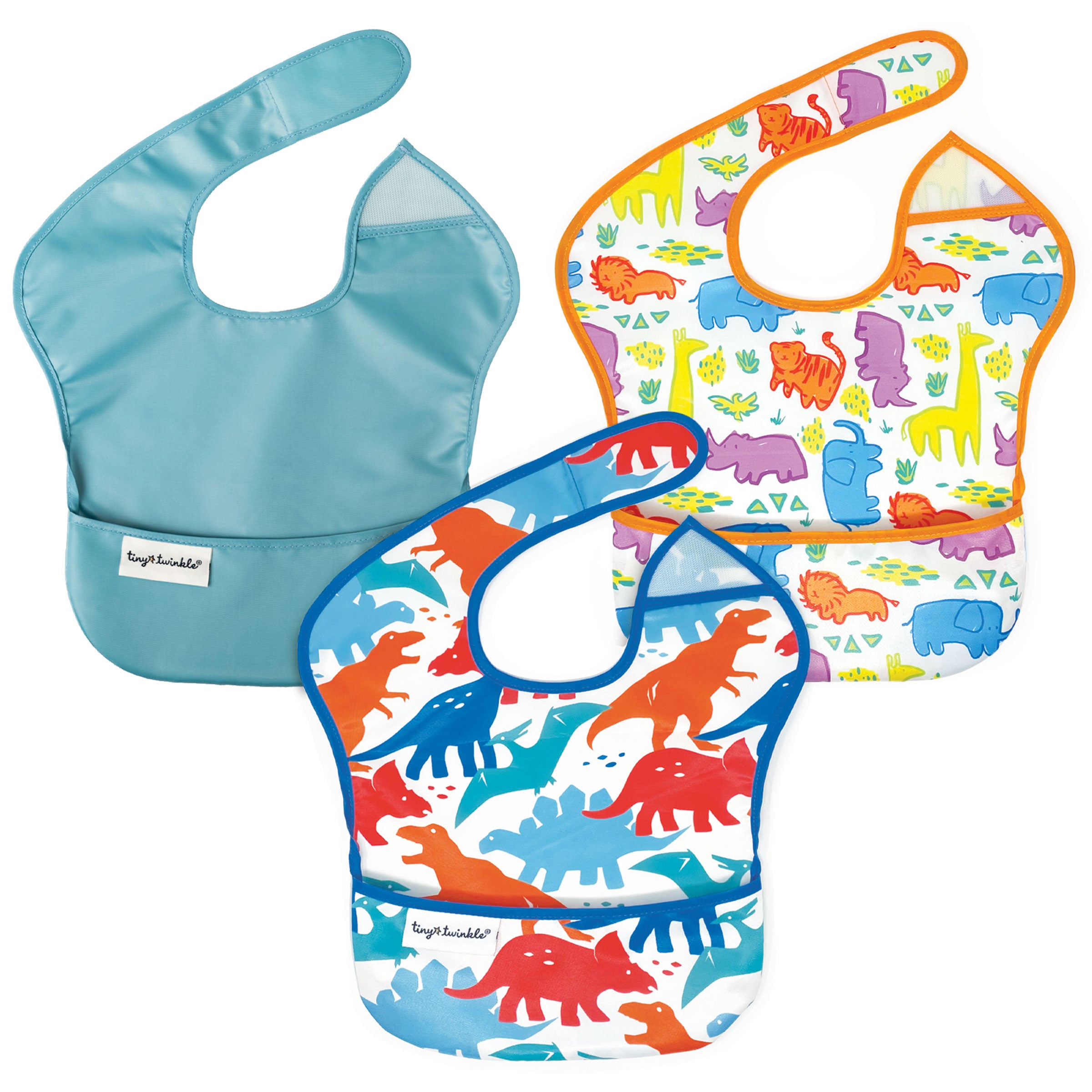 Mess-Proof Easy Waterproof Food Bibs Multi-Pack Sets | Baby & Toddler- PFAS, PVC, BPA, Phthalate Free
