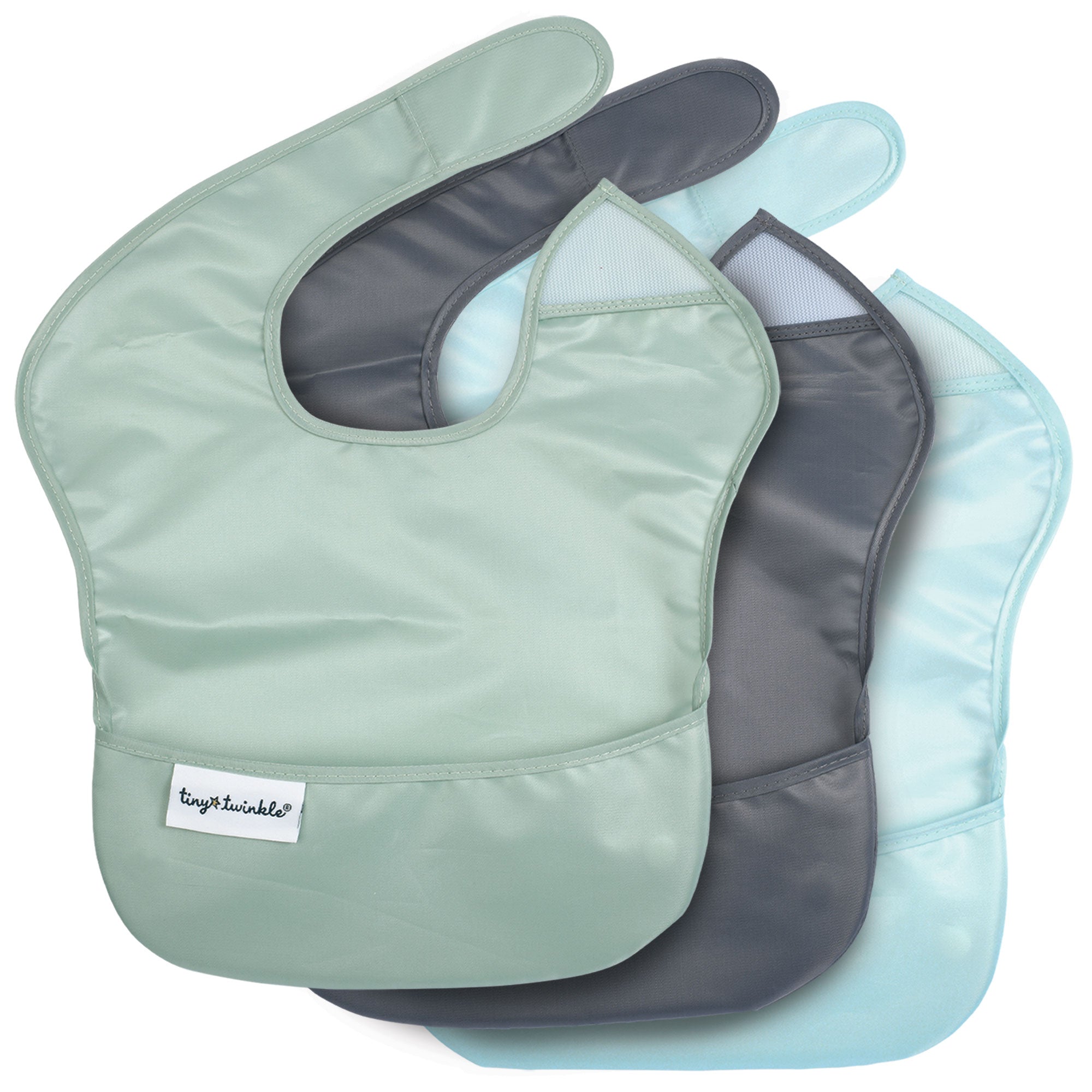 Mess-Proof Easy Waterproof Food Bibs Multi-Pack Sets | Baby & Toddler- PFAS, PVC, BPA, Phthalate Free