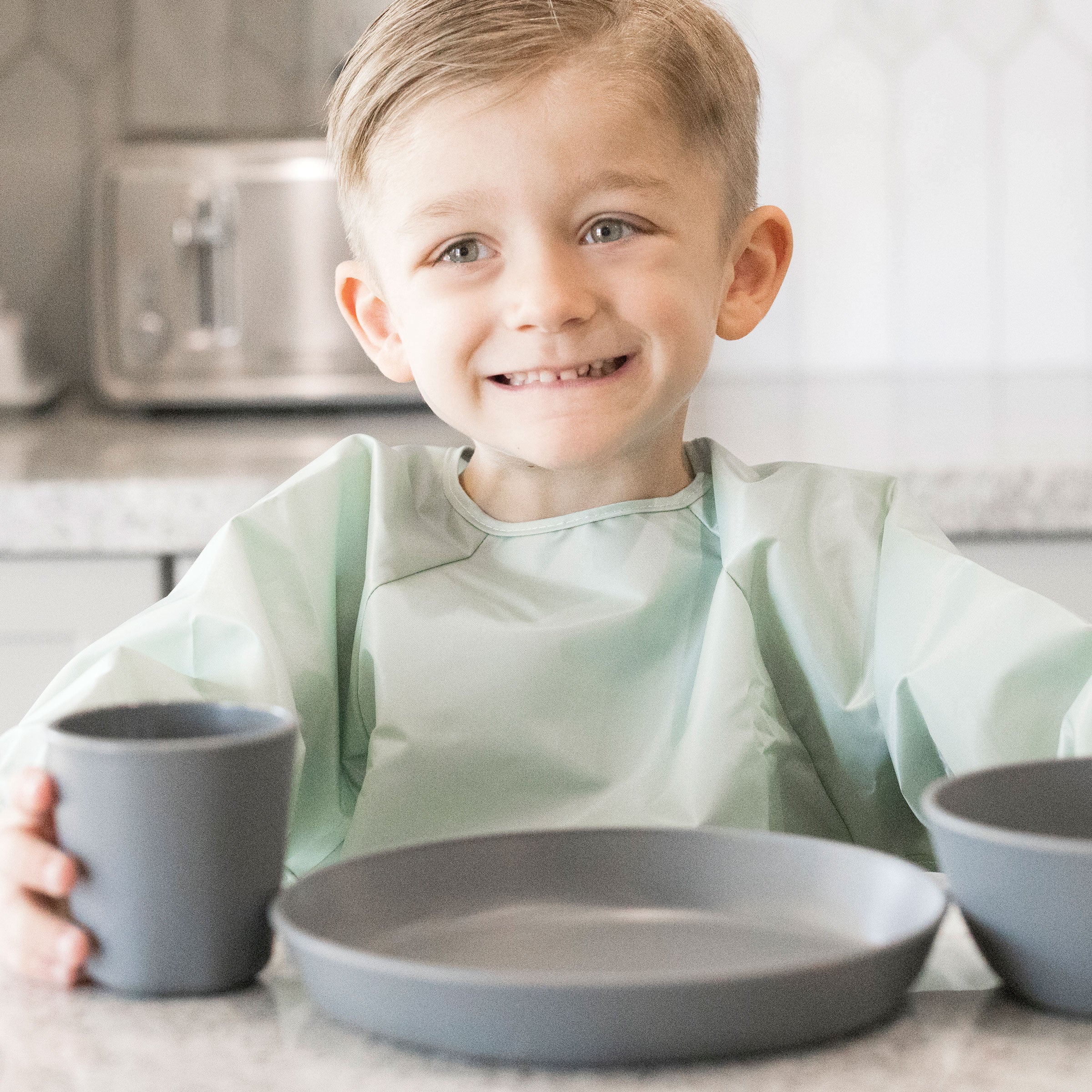 Mess-Proof Full Sleeve Bibs - 2 Pack Sets for Babies and Toddlers