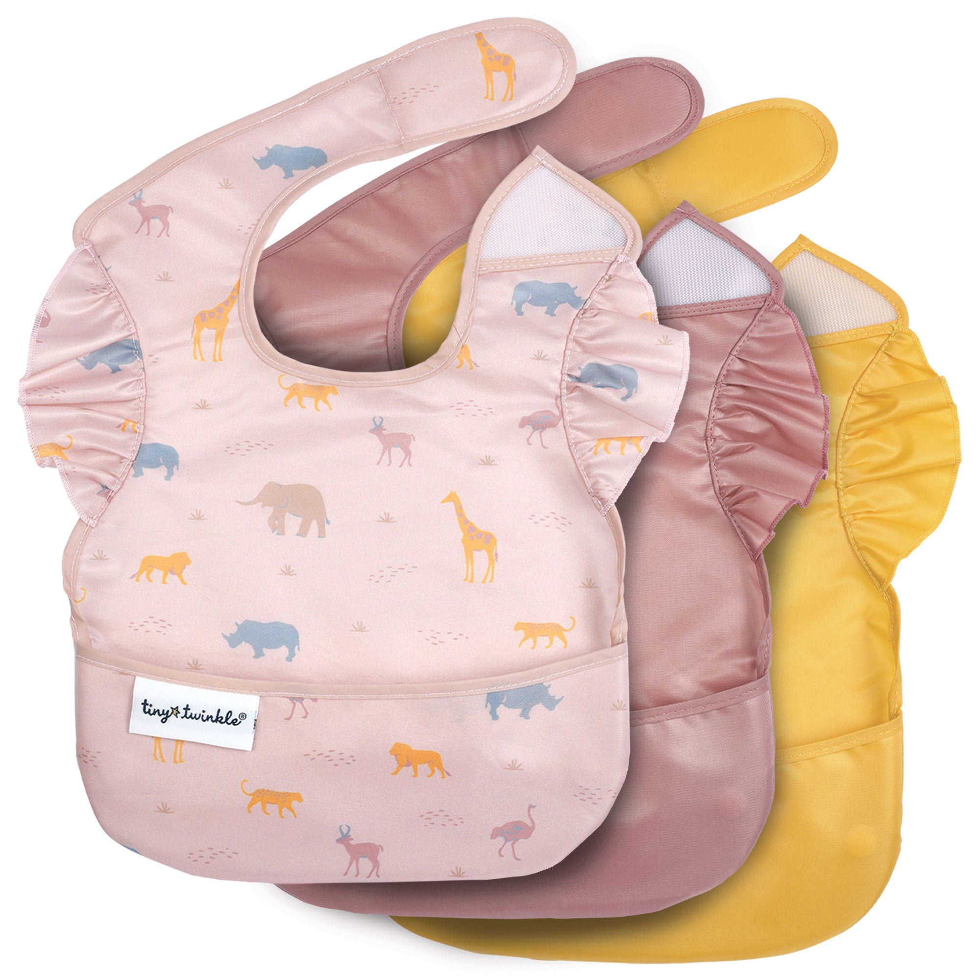 Mess-Proof Easy Waterproof Food Bibs Multi-Pack Sets | Baby & Toddler- PFAS, PVC, BPA, Phthalate Free