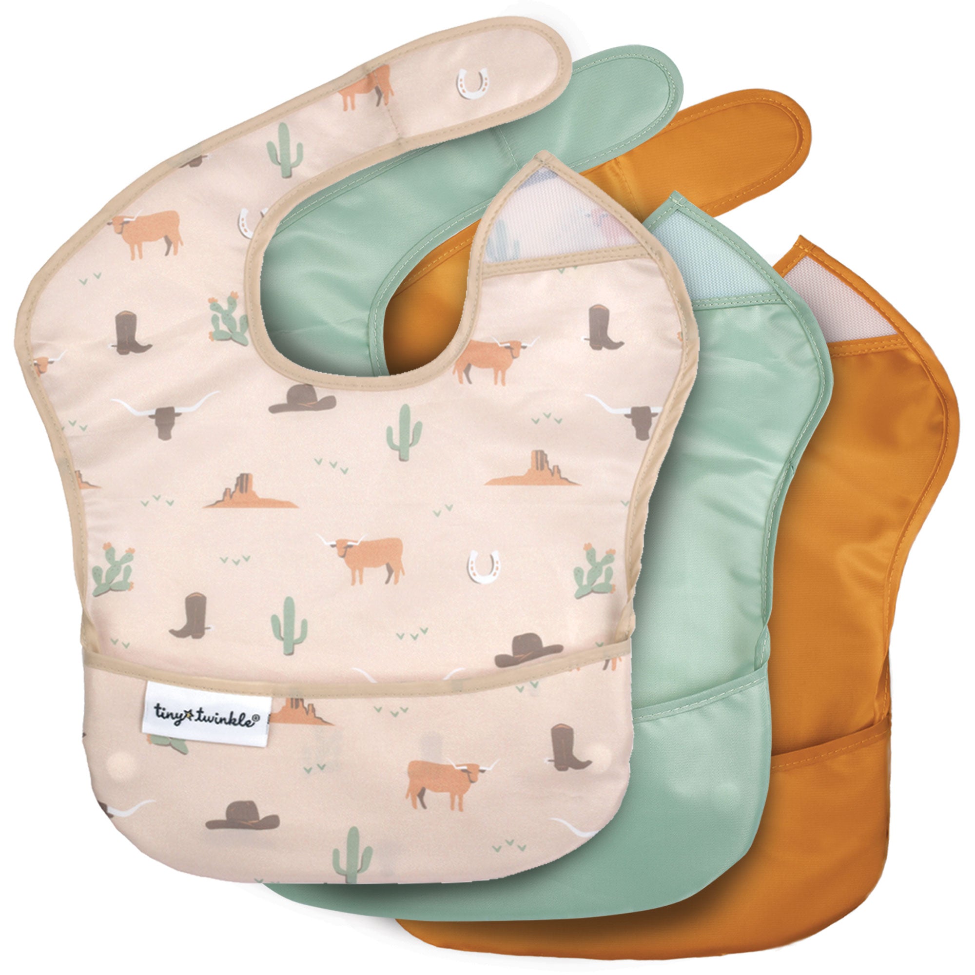 Mess-Proof Easy Waterproof Food Bibs Multi-Pack Sets | Baby & Toddler- PFAS, PVC, BPA, Phthalate Free