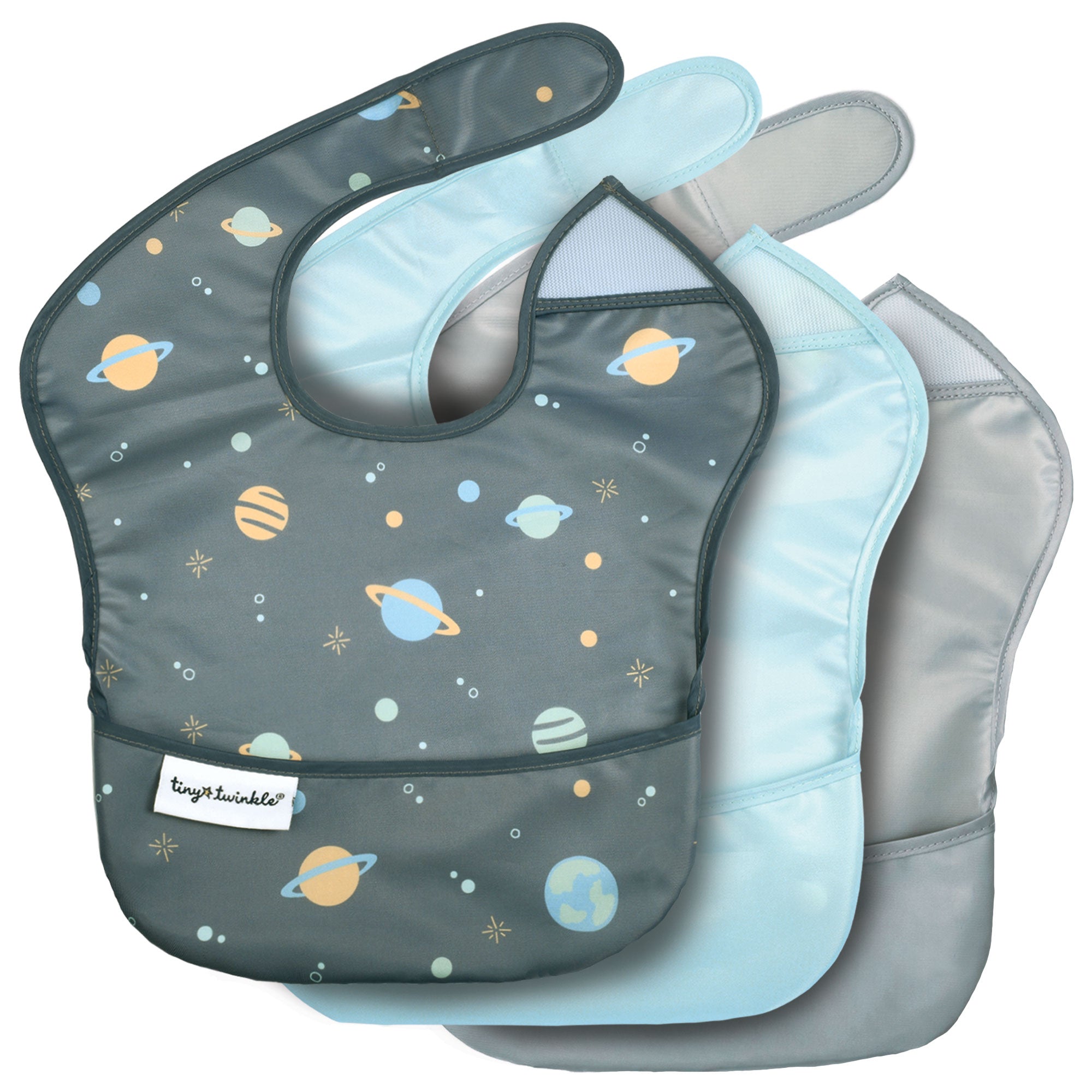 Mess-Proof Easy Waterproof Food Bibs Multi-Pack Sets | Baby & Toddler- PFAS, PVC, BPA, Phthalate Free