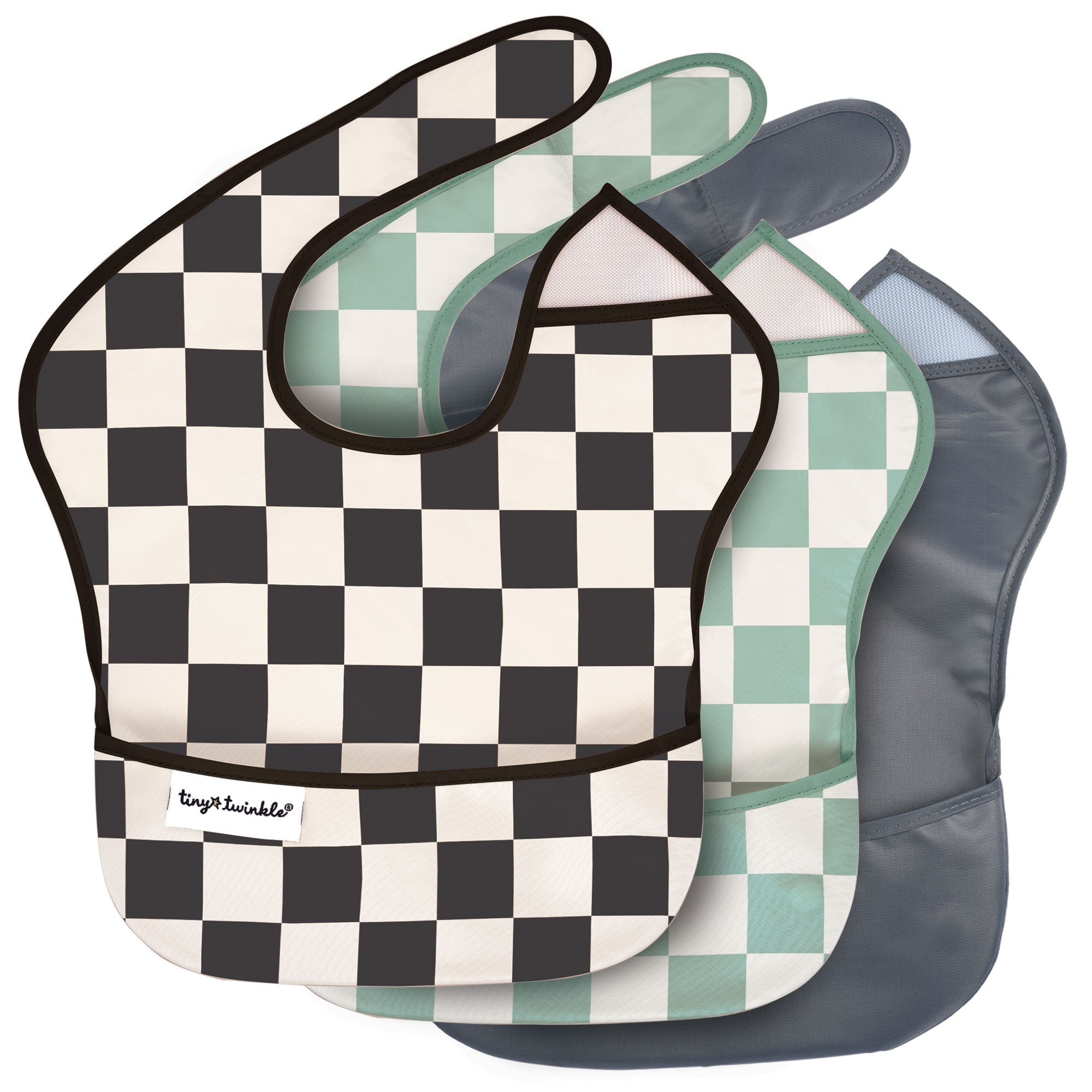 Mess-Proof Easy Waterproof Food Bibs Multi-Pack Sets | Baby & Toddler- PFAS, PVC, BPA, Phthalate Free
