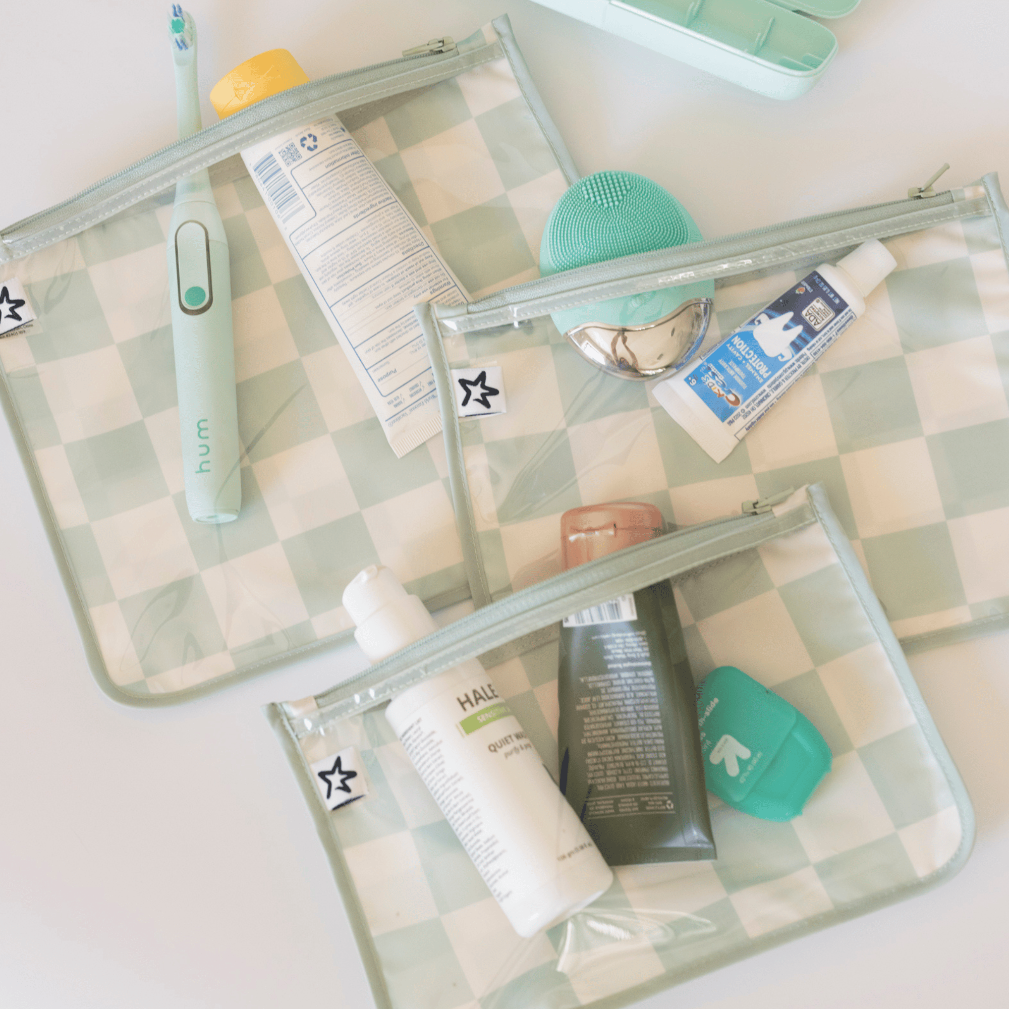 Clear Travel Bags - 3 Pack Sets