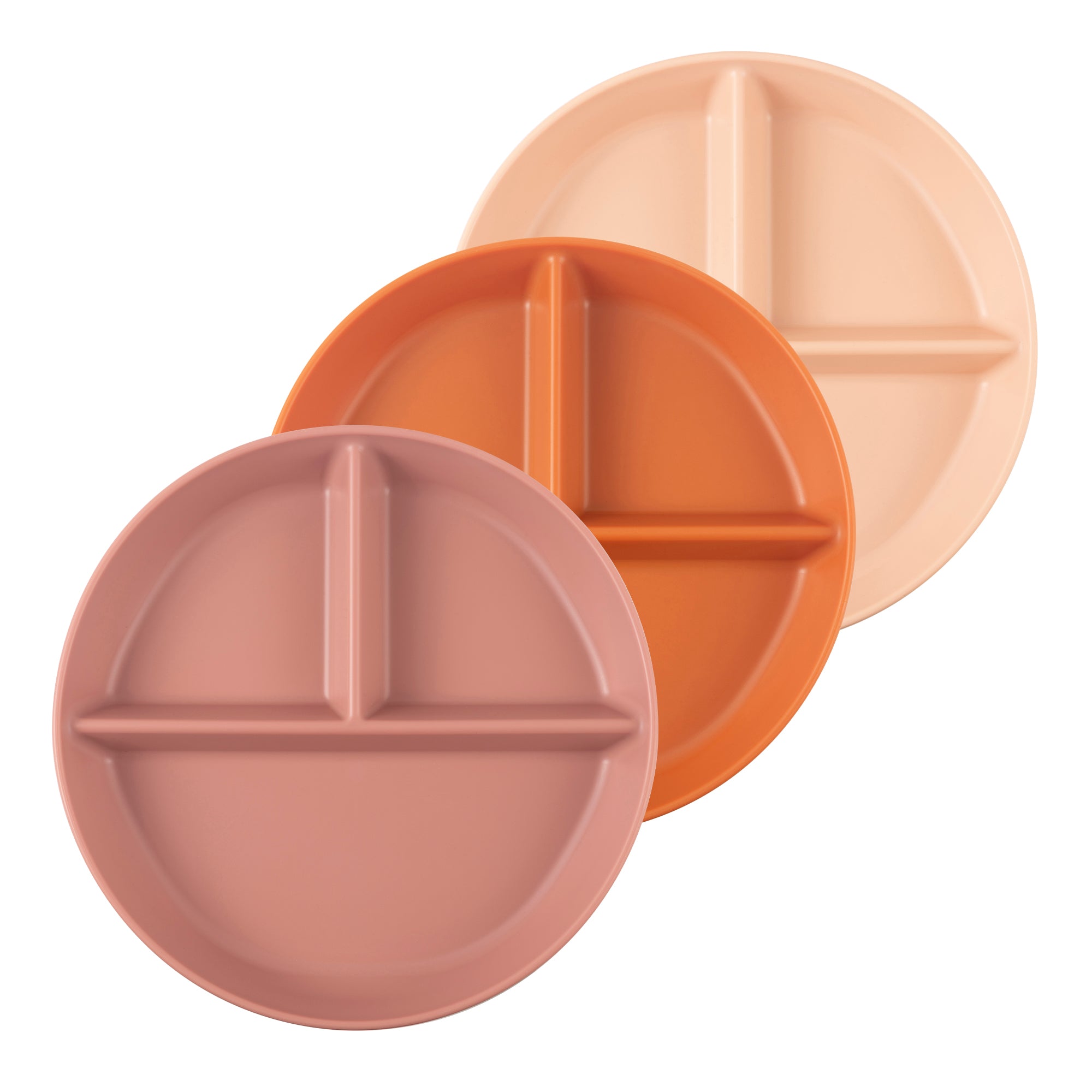 Toddler Plastic Divided Plate 3 Pack Set