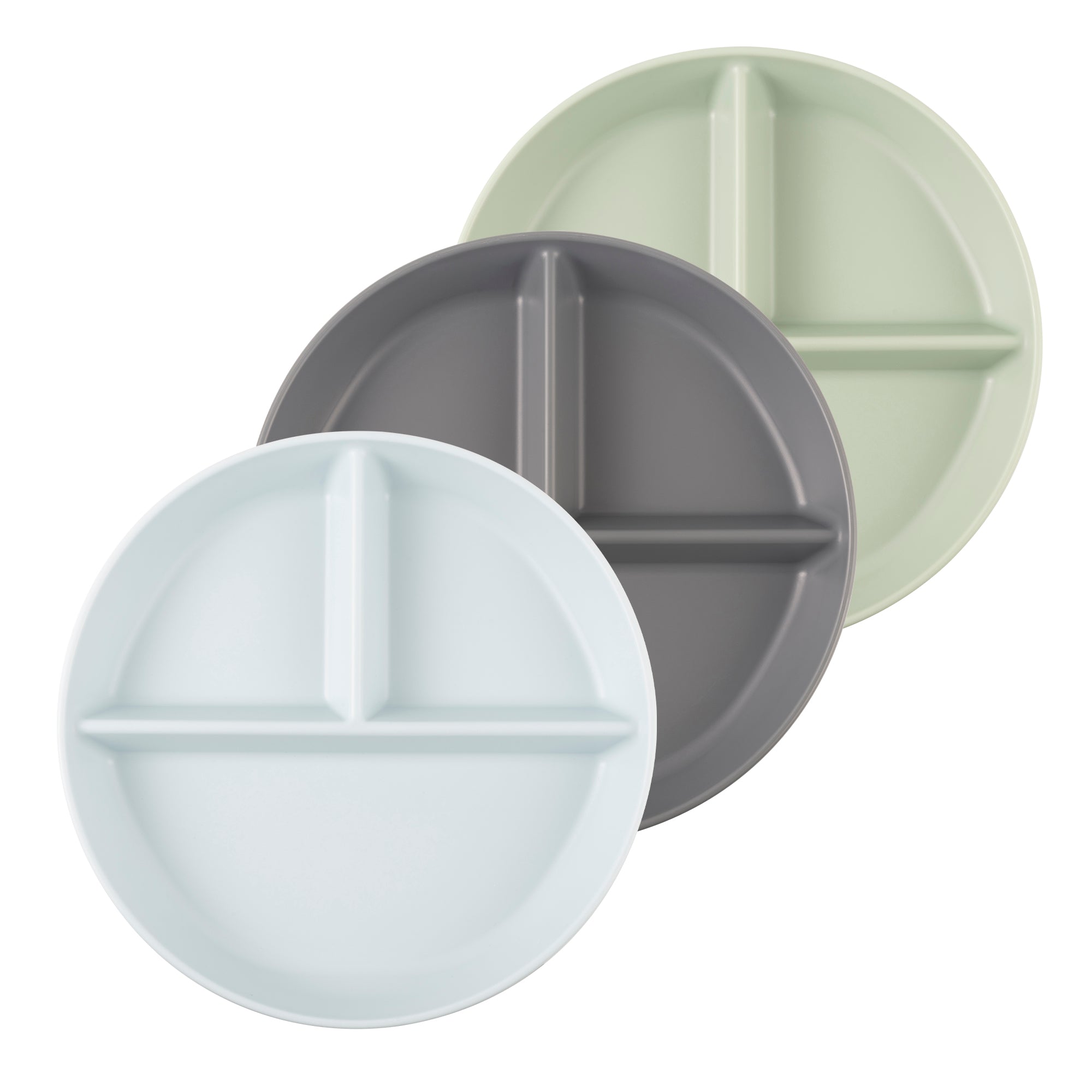 Toddler Plastic Divided Plate 3 Pack Set