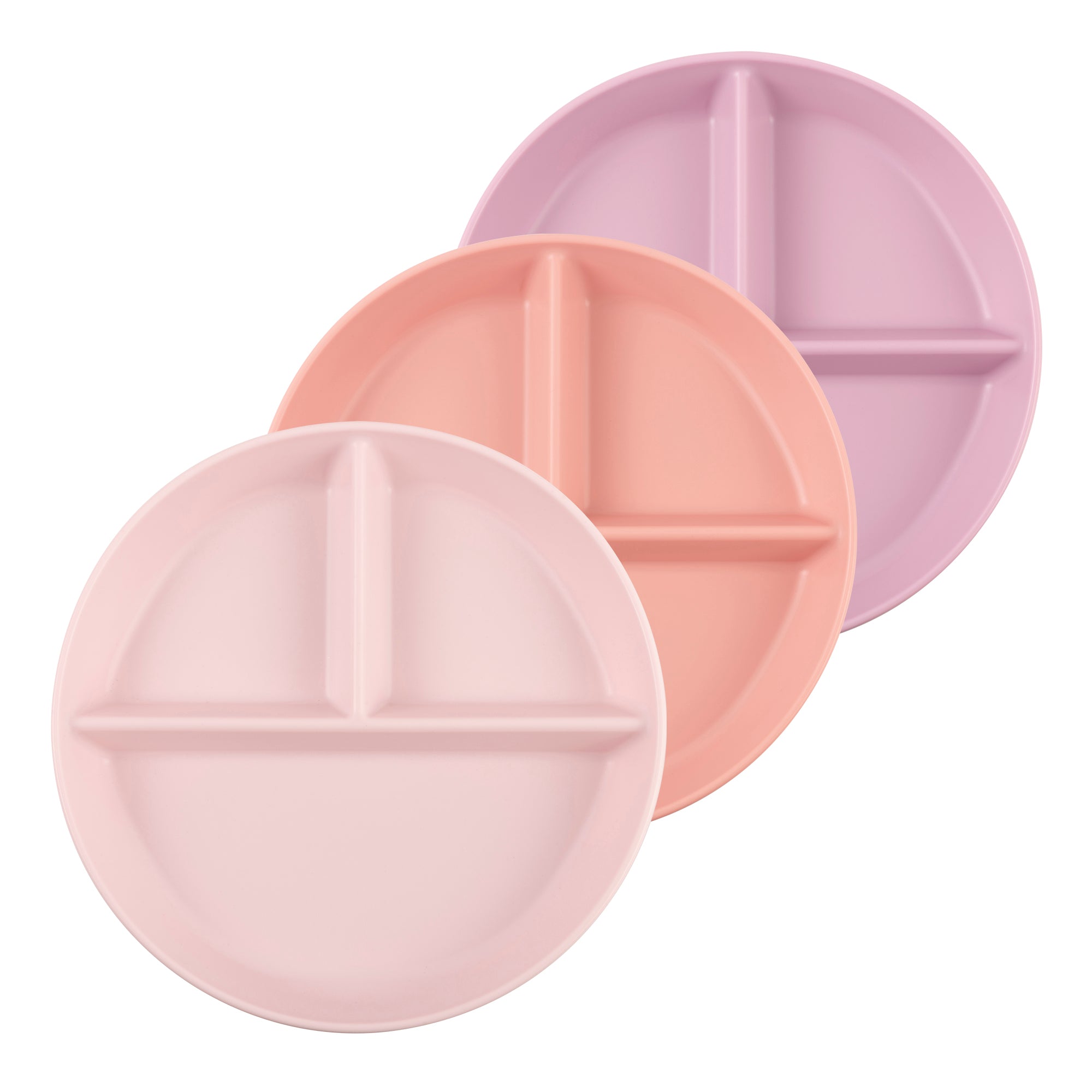 Toddler Plastic Divided Plate 3 Pack Set