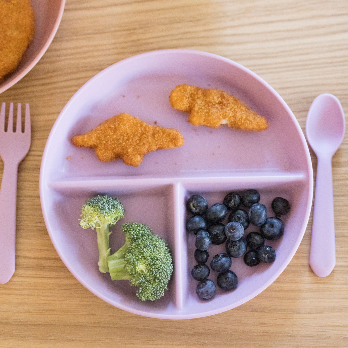 Toddler Plastic Divided Plate 3 Pack Set- BPA Free