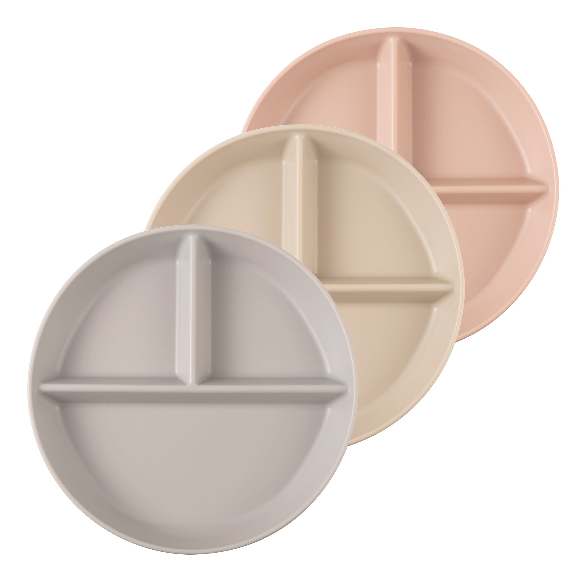 Toddler Plastic Divided Plate 3 Pack Set